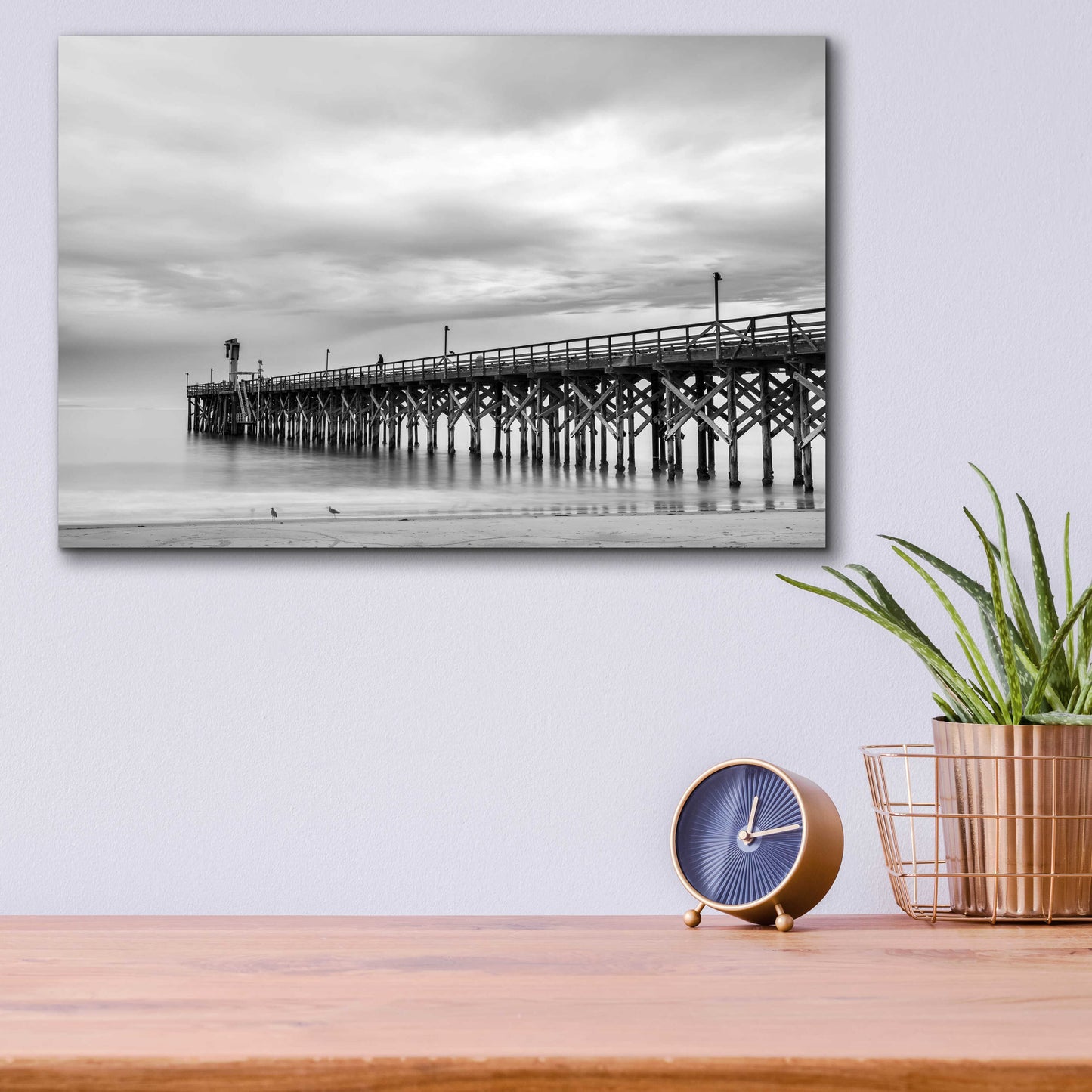 Epic Art 'Gavoita Storm Pier' by Chris Moyer, Acrylic Glass Wall Art,16x12