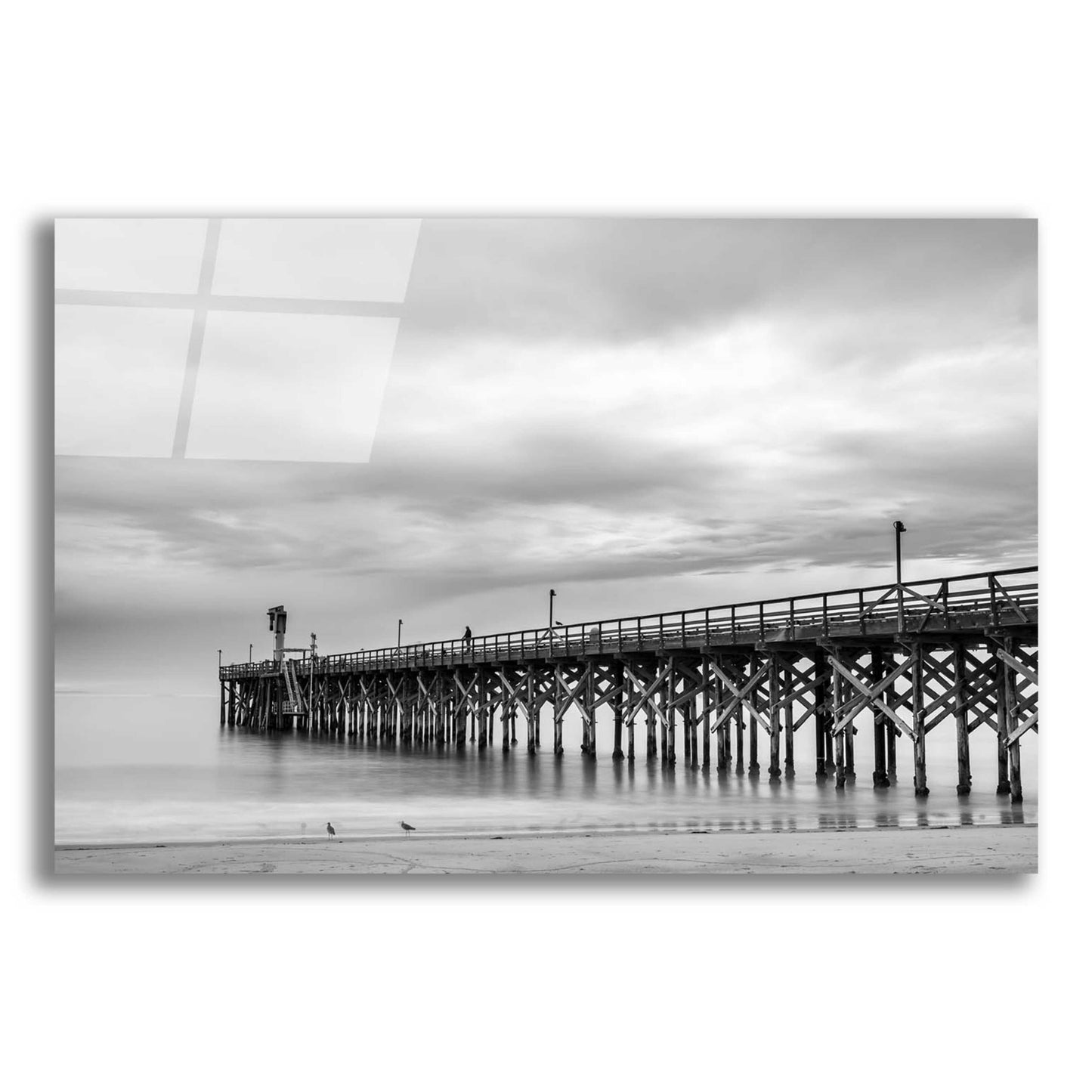 Epic Art 'Gavoita Storm Pier' by Chris Moyer, Acrylic Glass Wall Art,16x12