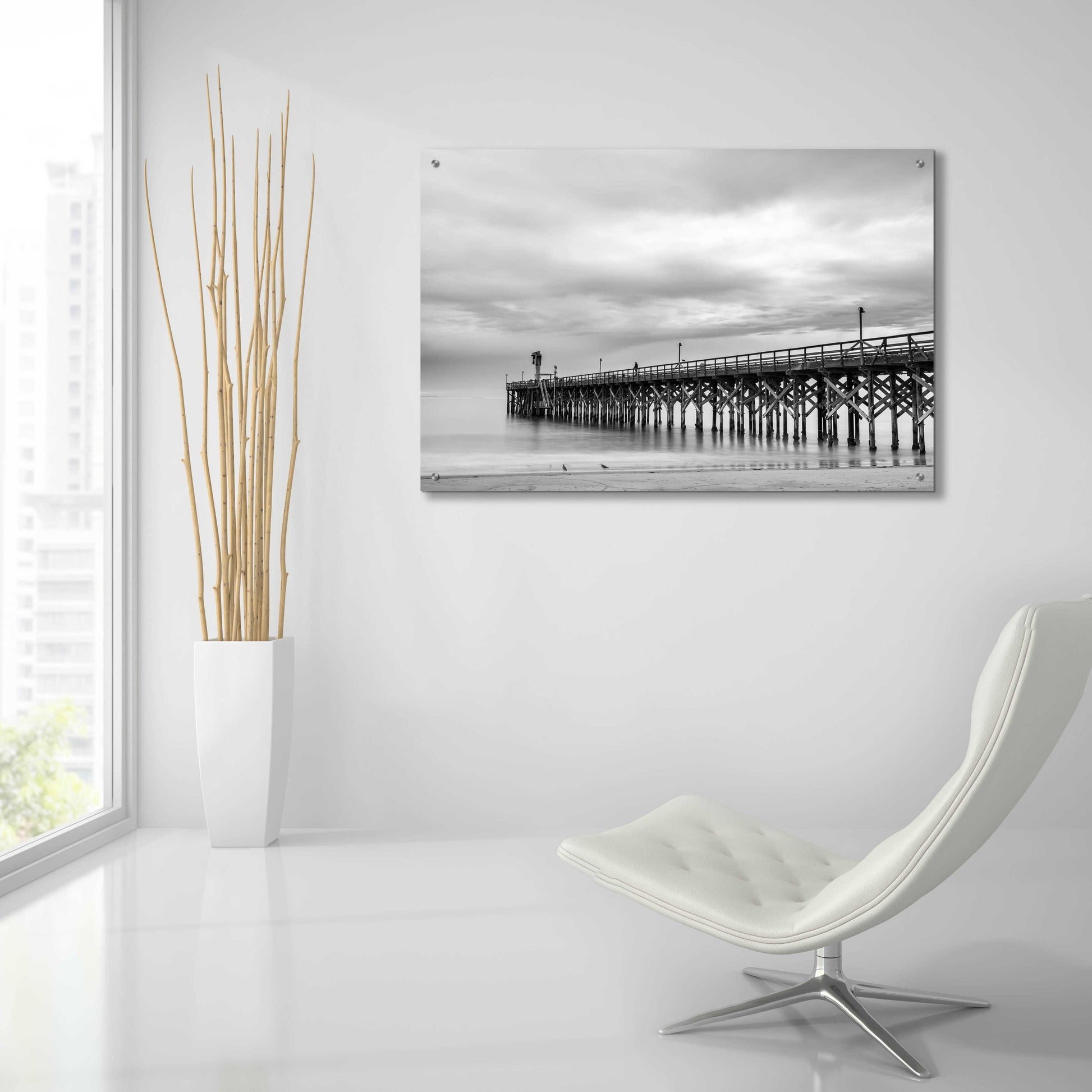 Epic Art 'Gavoita Storm Pier' by Chris Moyer, Acrylic Glass Wall Art,36x24