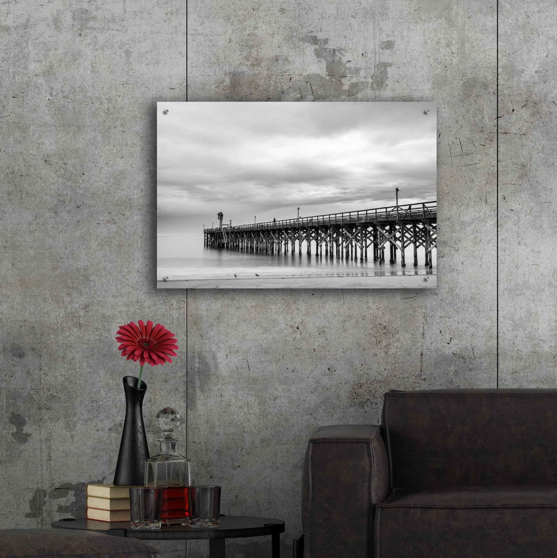 Epic Art 'Gavoita Storm Pier' by Chris Moyer, Acrylic Glass Wall Art,36x24