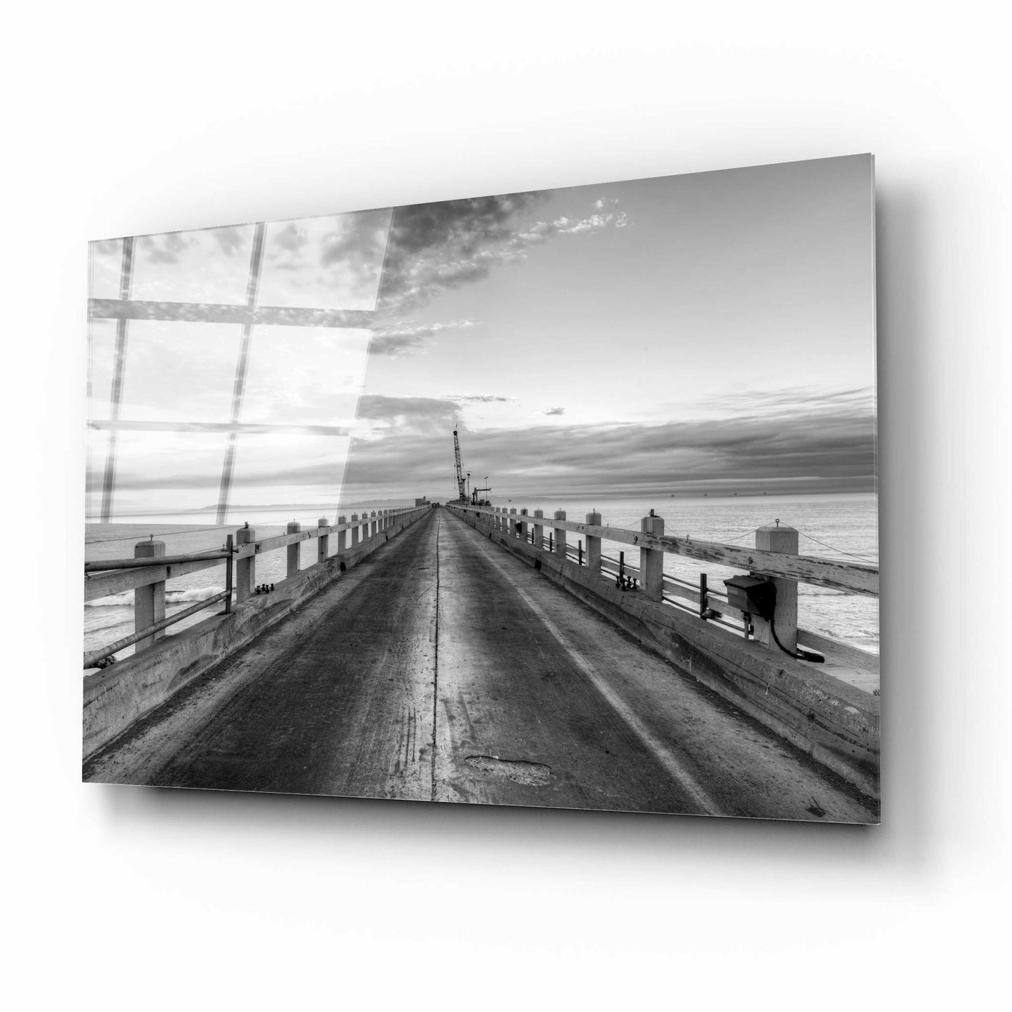 Epic Art 'Carpinteria Pier View II' by Chris Moyer, Acrylic Glass Wall Art,16x12