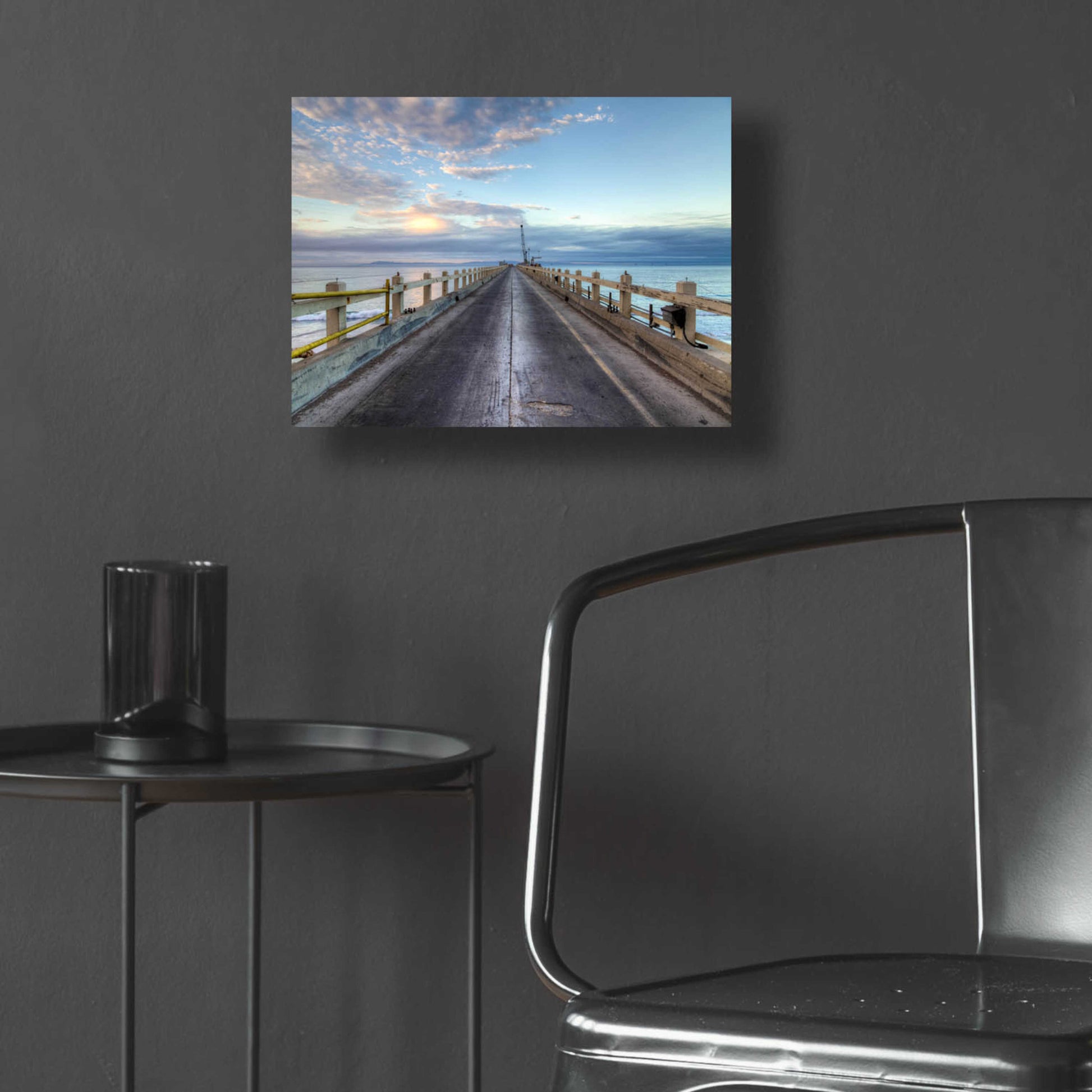 Epic Art 'Carpinteria Pier View I' by Chris Moyer, Acrylic Glass Wall Art,16x12