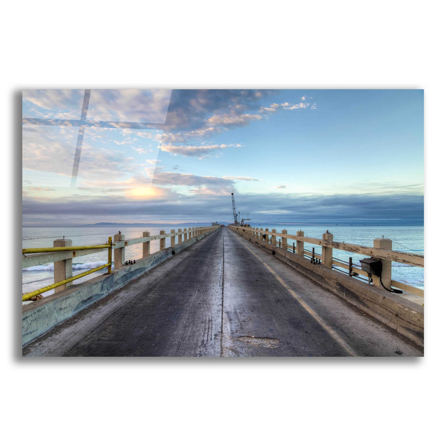 Epic Art 'Carpinteria Pier View I' by Chris Moyer, Acrylic Glass Wall Art,16x12