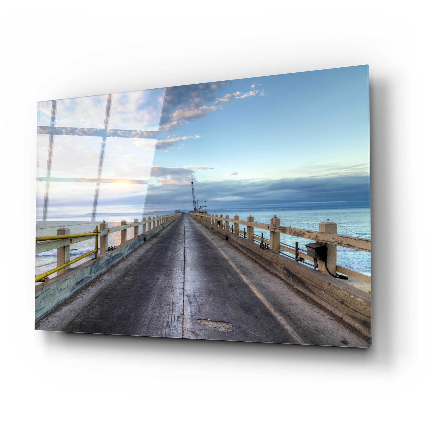 Epic Art 'Carpinteria Pier View I' by Chris Moyer, Acrylic Glass Wall Art,24x16