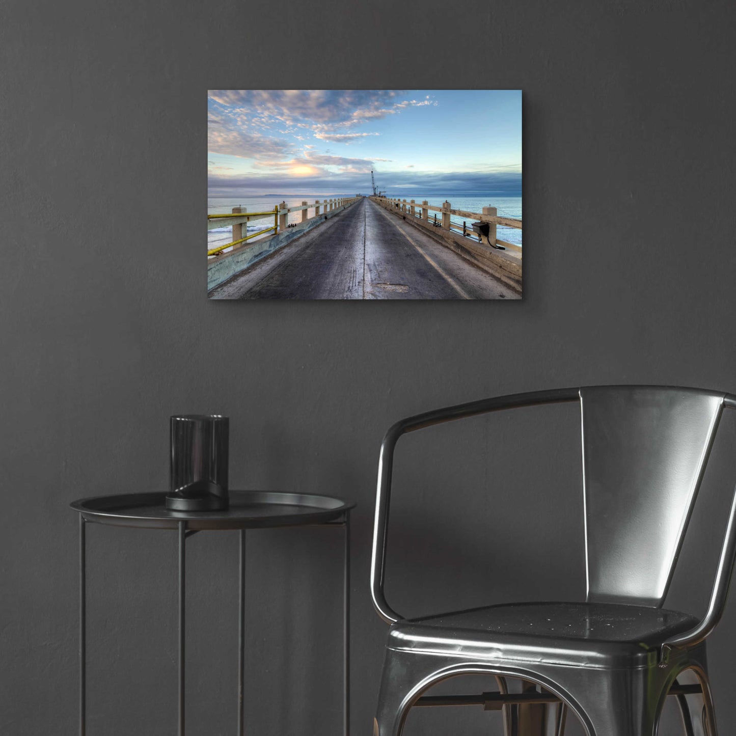 Epic Art 'Carpinteria Pier View I' by Chris Moyer, Acrylic Glass Wall Art,24x16