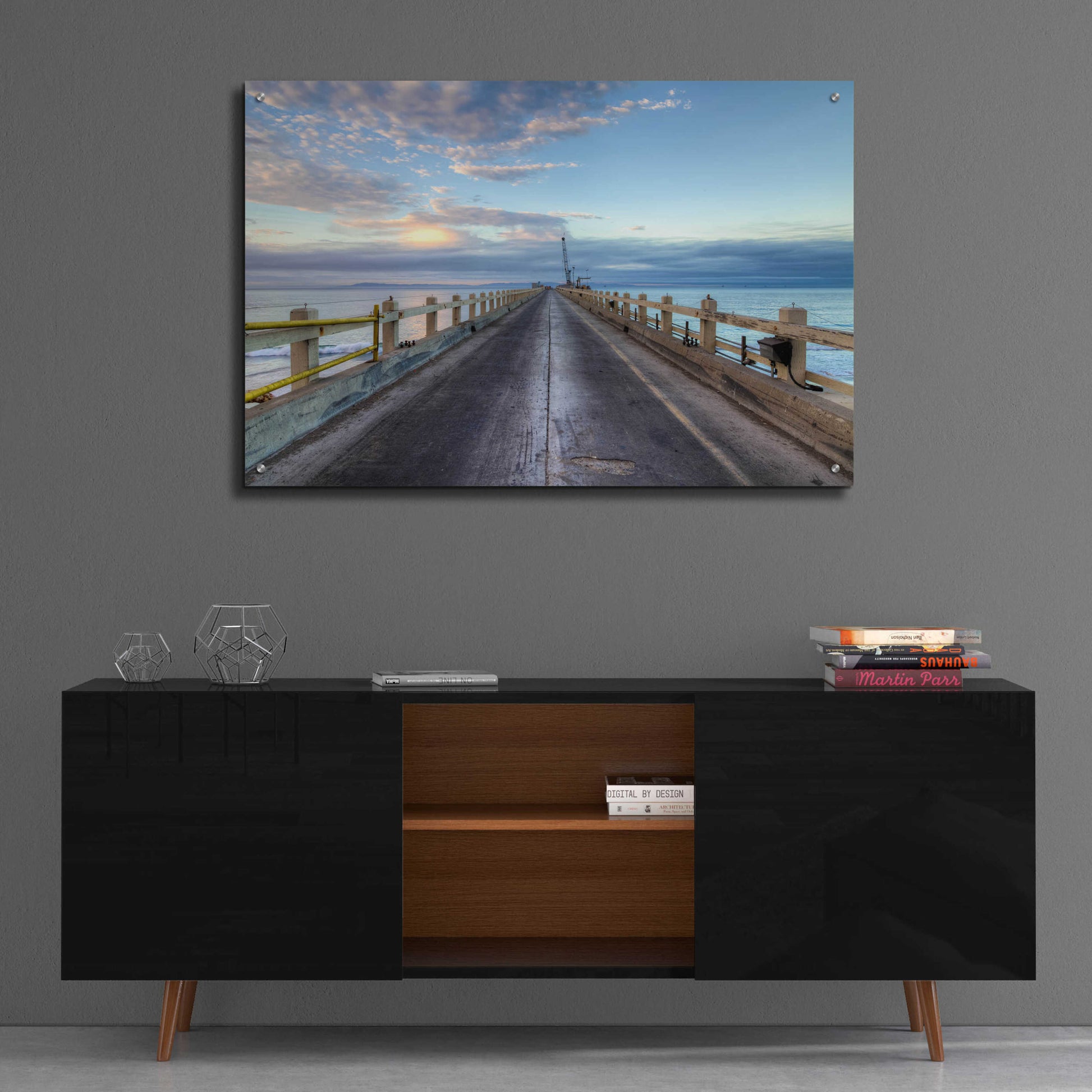 Epic Art 'Carpinteria Pier View I' by Chris Moyer, Acrylic Glass Wall Art,36x24