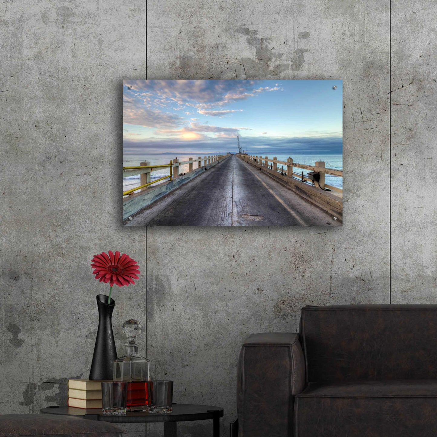 Epic Art 'Carpinteria Pier View I' by Chris Moyer, Acrylic Glass Wall Art,36x24