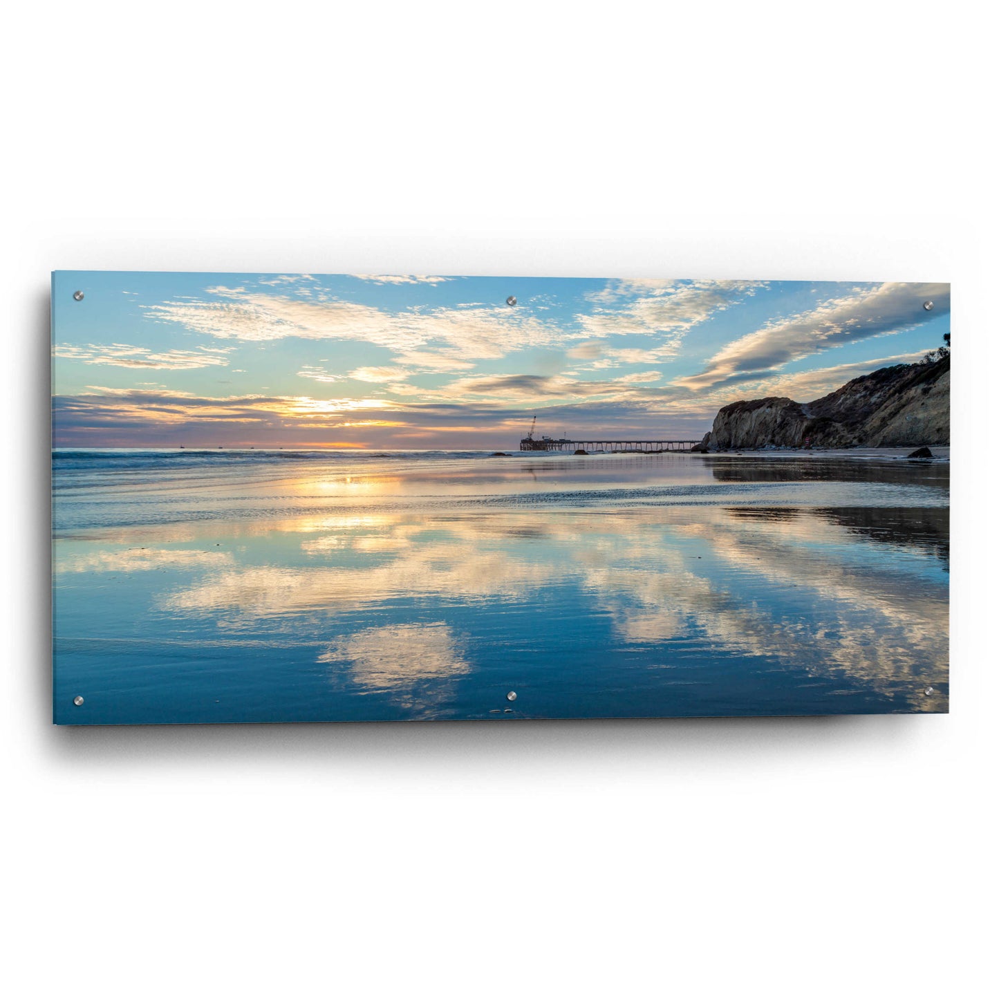 Epic Art 'Clouds In The Sand' by Chris Moyer, Acrylic Glass Wall Art,48x24