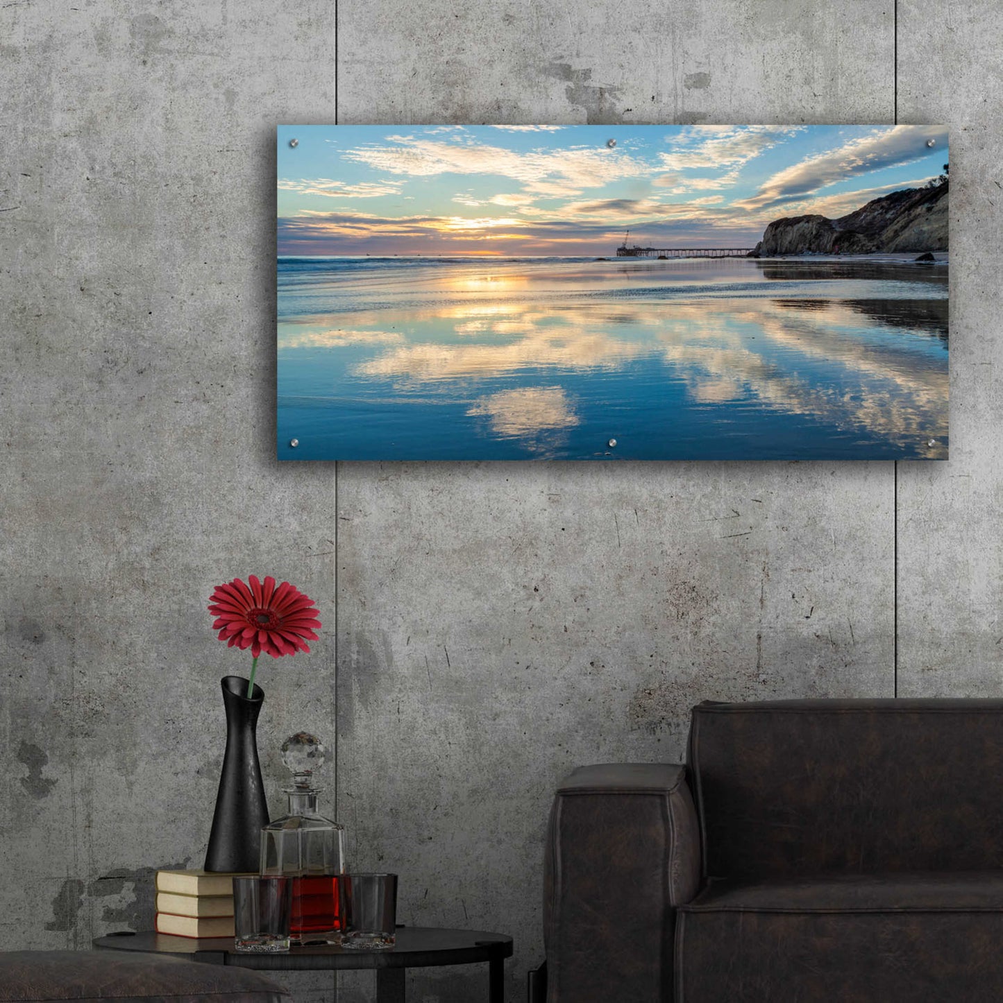 Epic Art 'Clouds In The Sand' by Chris Moyer, Acrylic Glass Wall Art,48x24