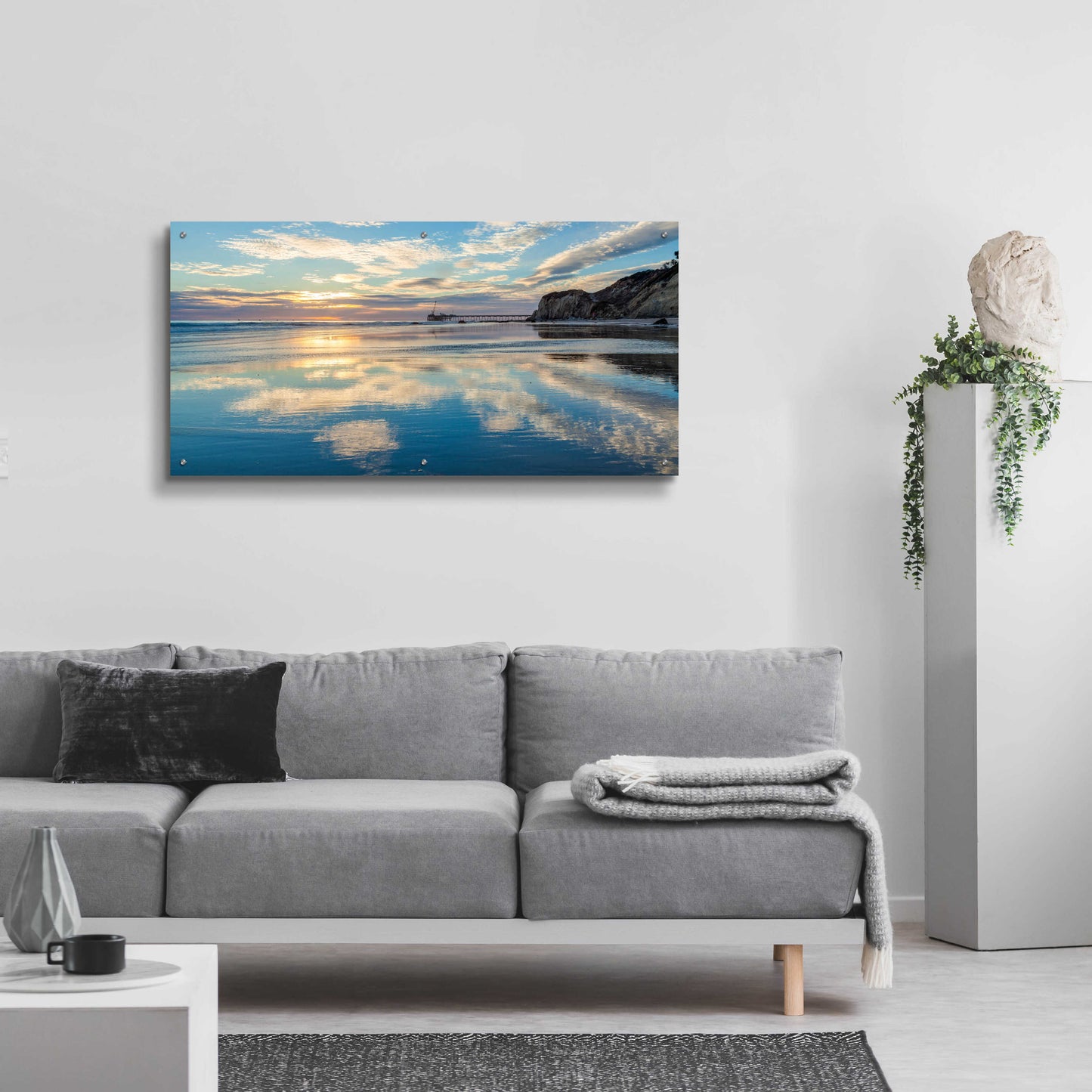 Epic Art 'Clouds In The Sand' by Chris Moyer, Acrylic Glass Wall Art,48x24