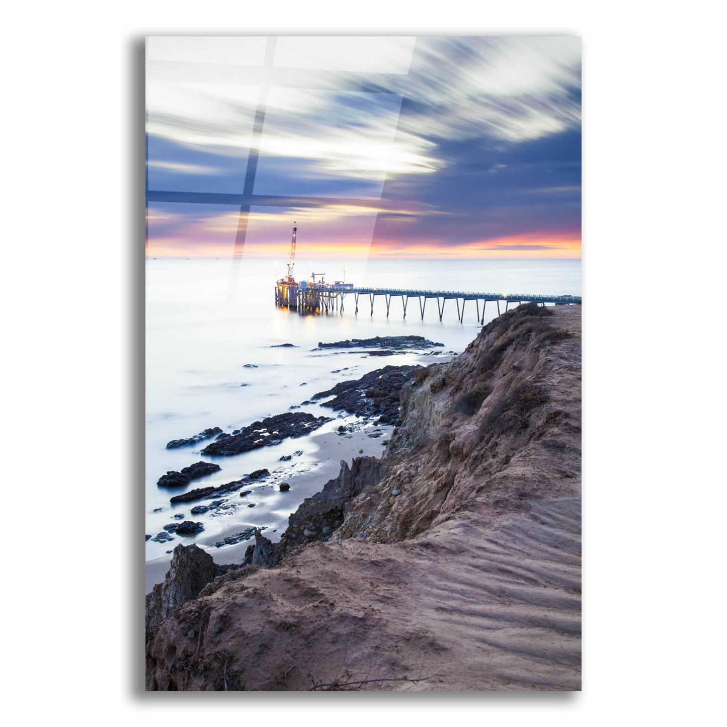 Epic Art 'Pier Bluffin' by Chris Moyer, Acrylic Glass Wall Art,12x16