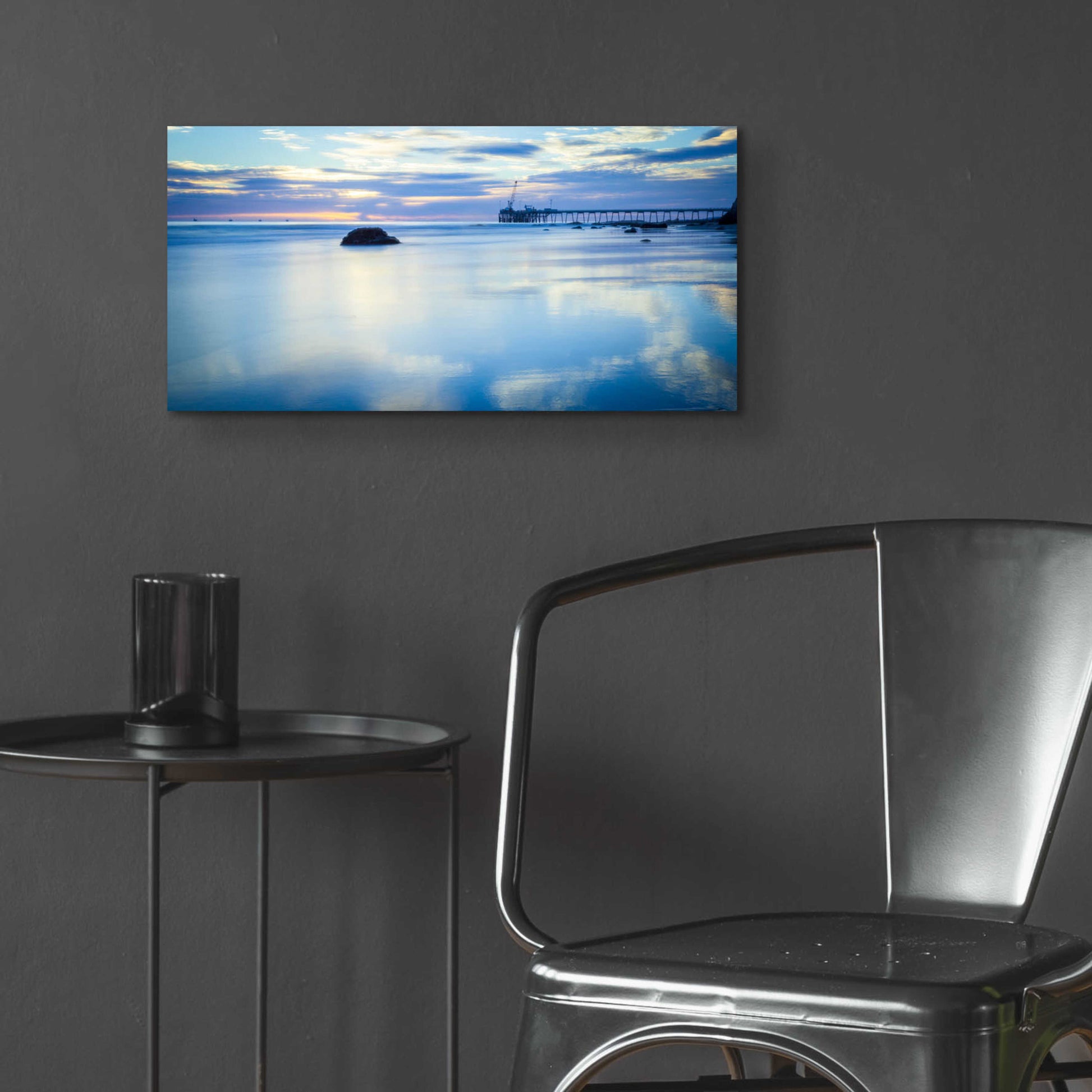 Epic Art 'Where Sky Meets Sea' by Chris Moyer, Acrylic Glass Wall Art,24x12