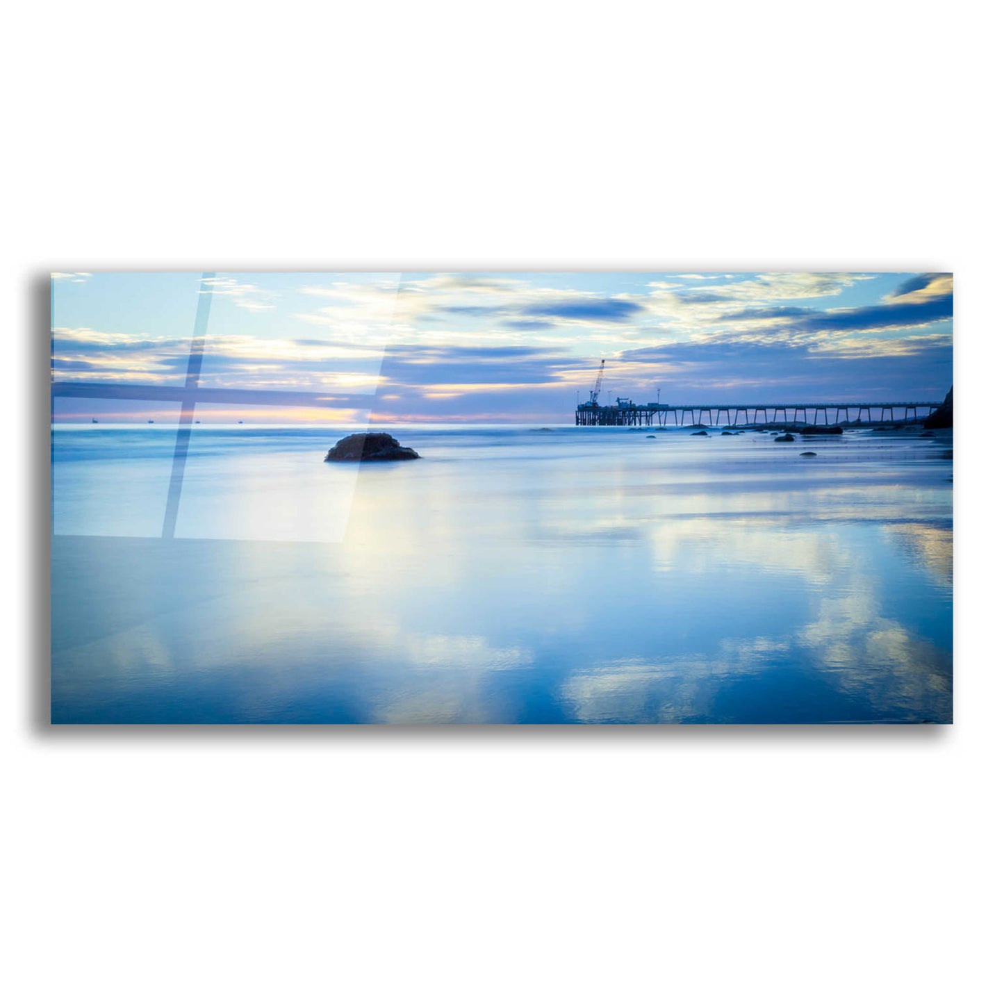 Epic Art 'Where Sky Meets Sea' by Chris Moyer, Acrylic Glass Wall Art,24x12