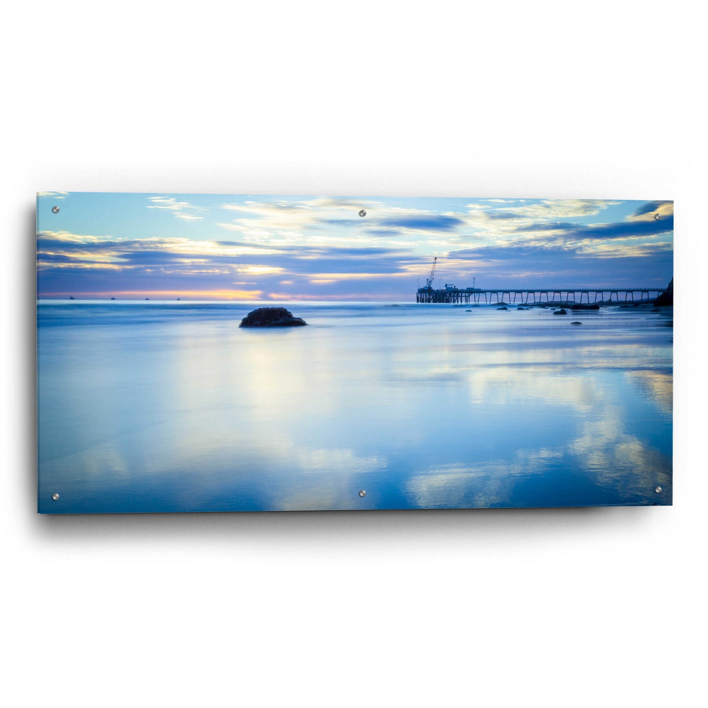 Epic Art 'Where Sky Meets Sea' by Chris Moyer, Acrylic Glass Wall Art,48x24