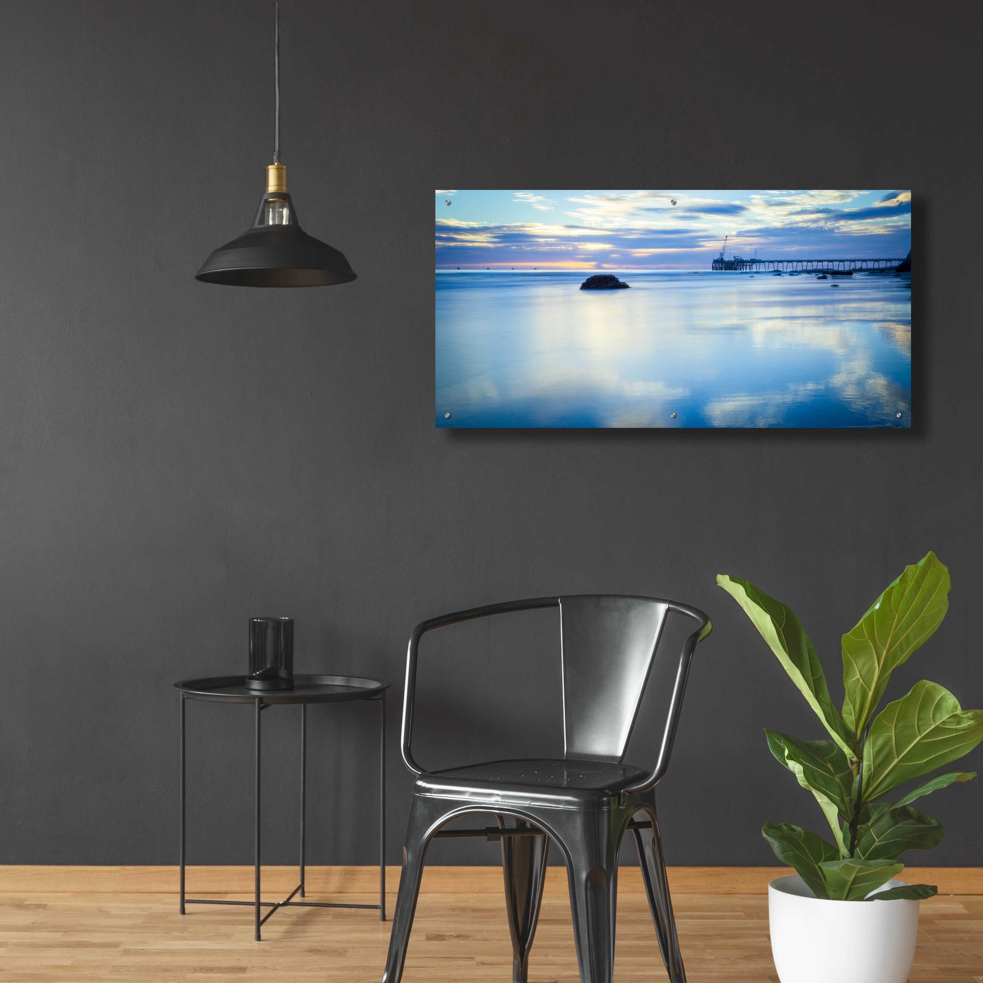 Epic Art 'Where Sky Meets Sea' by Chris Moyer, Acrylic Glass Wall Art,48x24