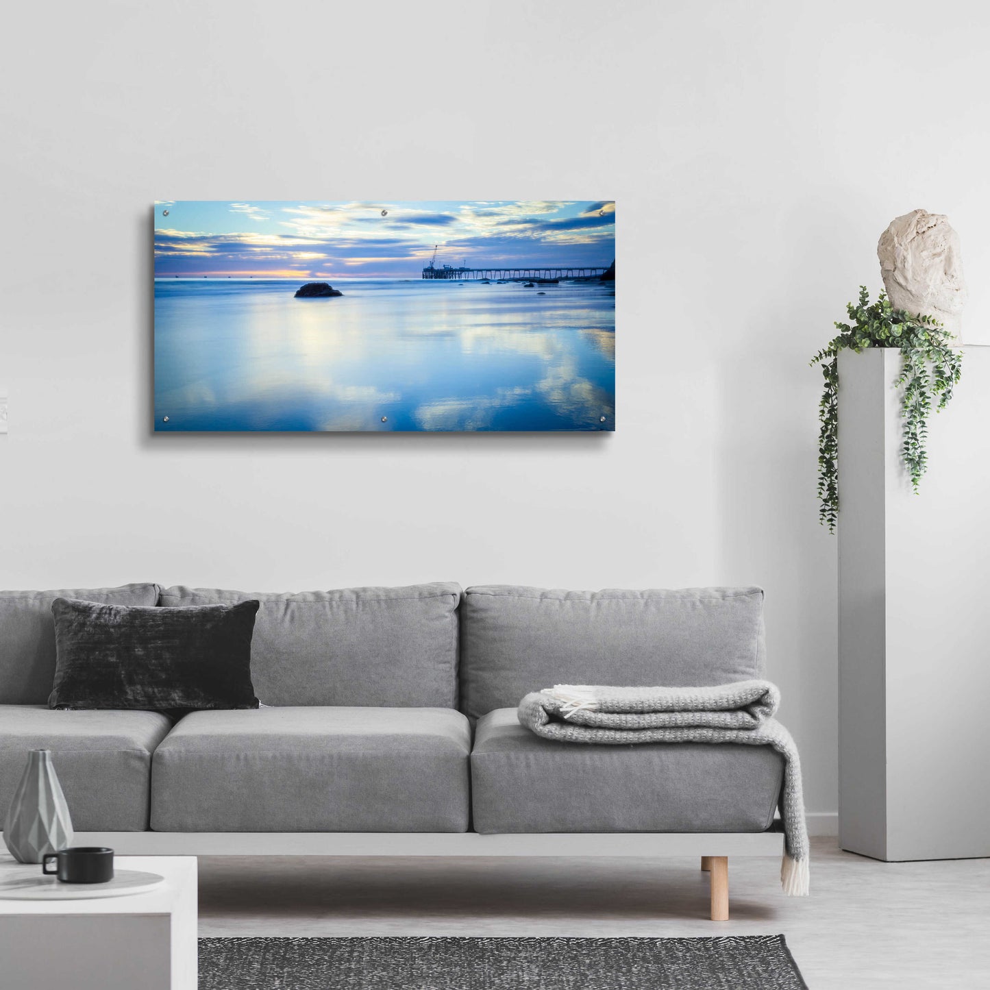 Epic Art 'Where Sky Meets Sea' by Chris Moyer, Acrylic Glass Wall Art,48x24