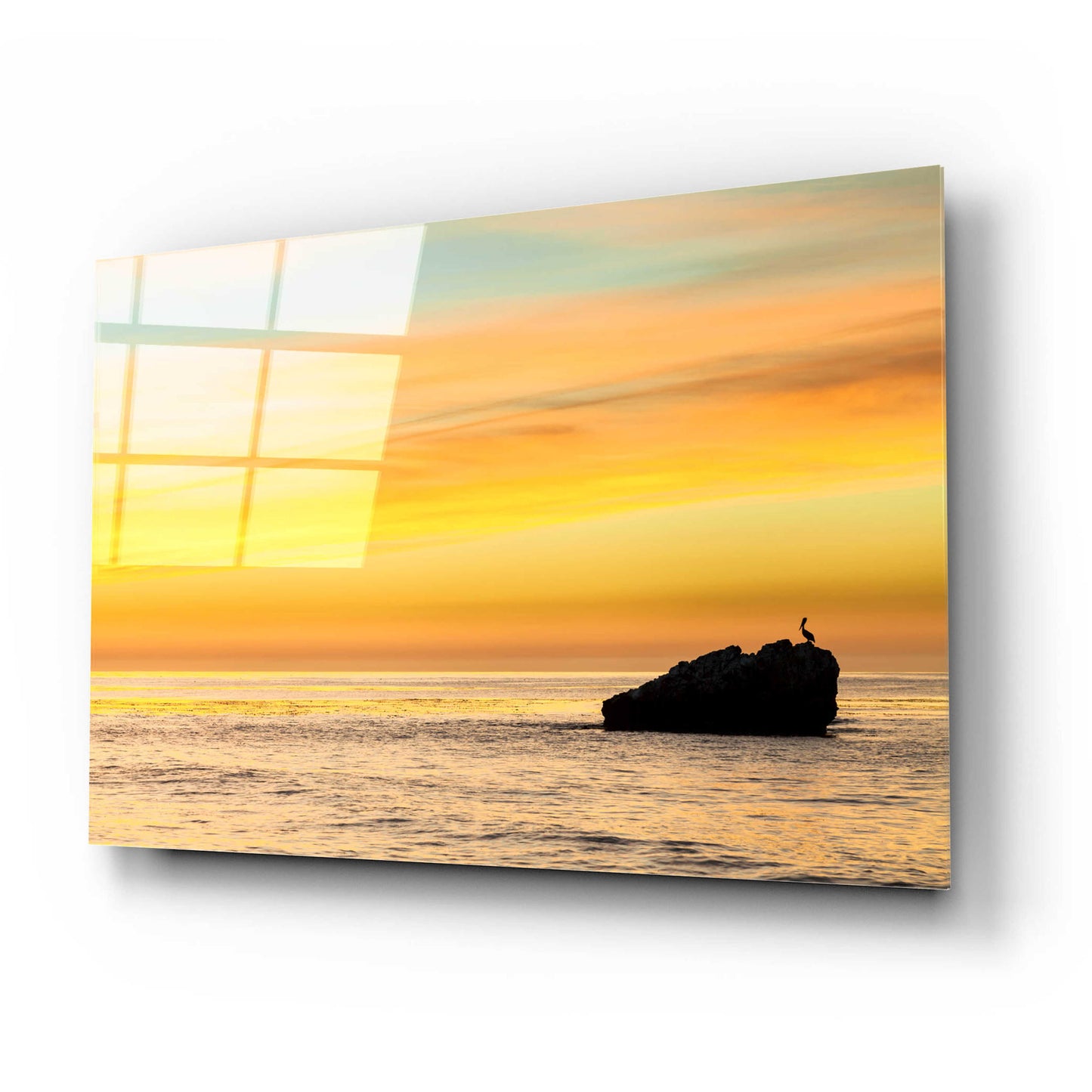 Epic Art 'Pelican Sunrise' by Chris Moyer, Acrylic Glass Wall Art,24x16