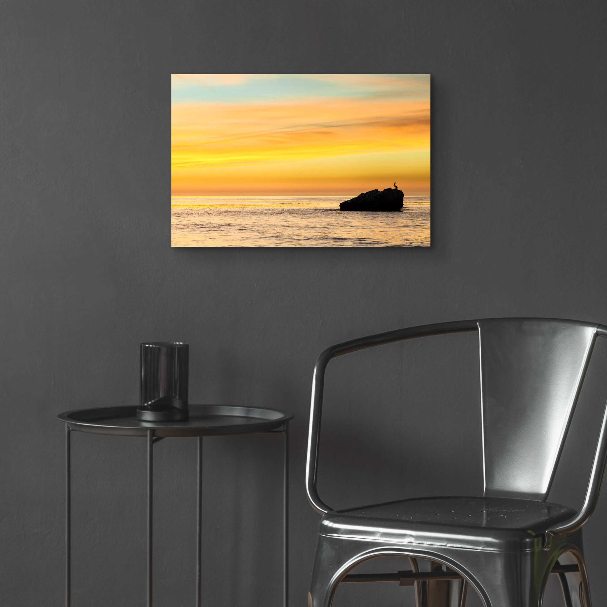 Epic Art 'Pelican Sunrise' by Chris Moyer, Acrylic Glass Wall Art,24x16