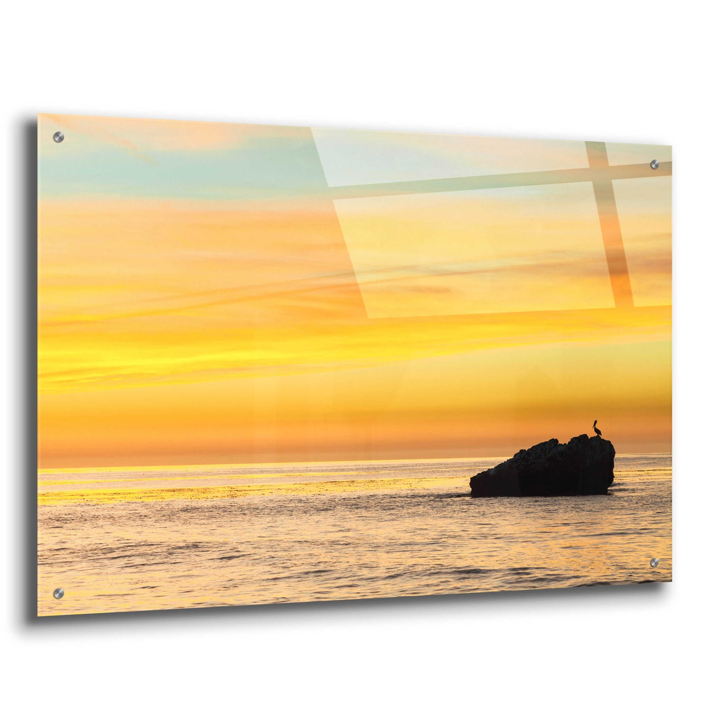 Epic Art 'Pelican Sunrise' by Chris Moyer, Acrylic Glass Wall Art,36x24