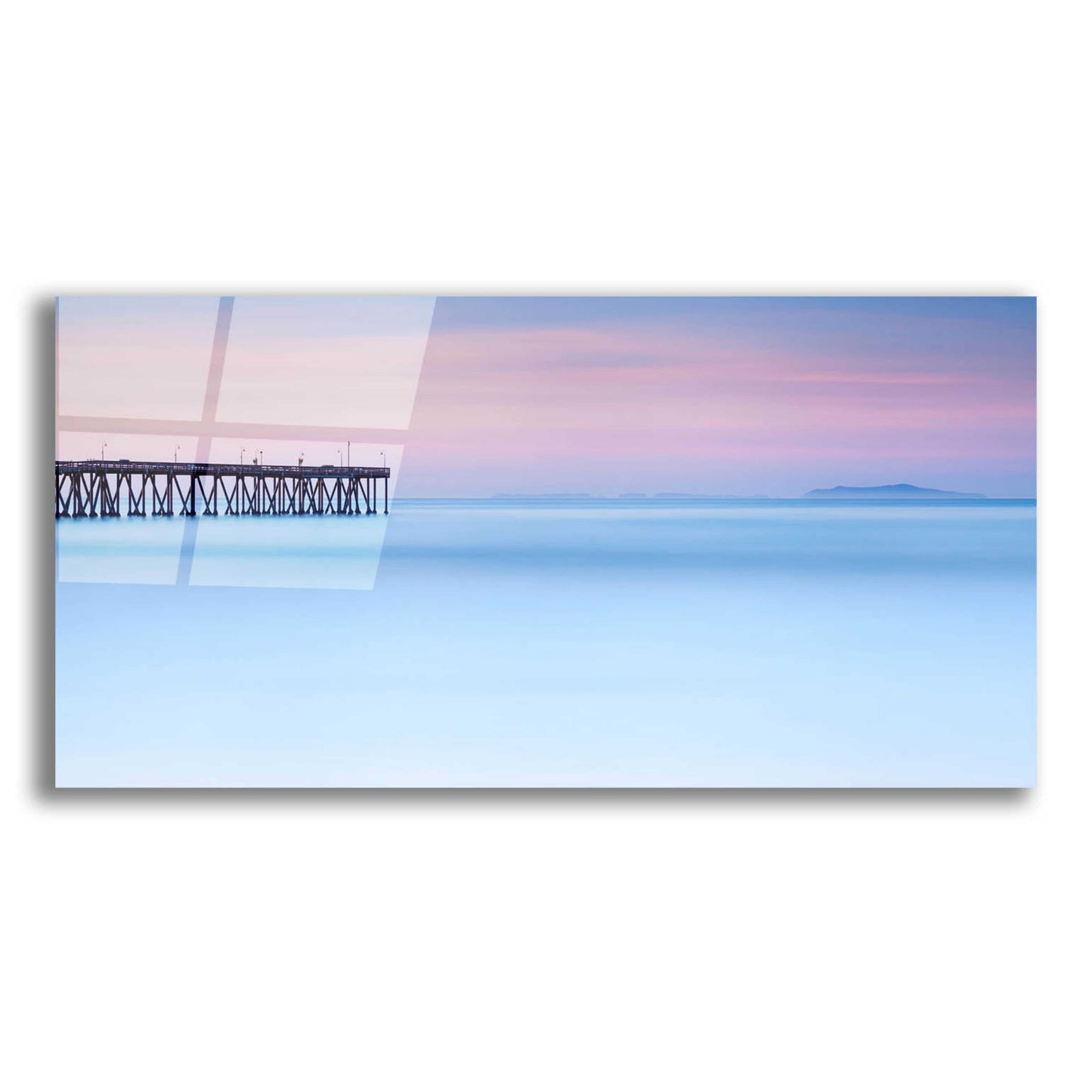 Epic Art 'Pier View to The Islands' by Chris Moyer, Acrylic Glass Wall Art,24x12