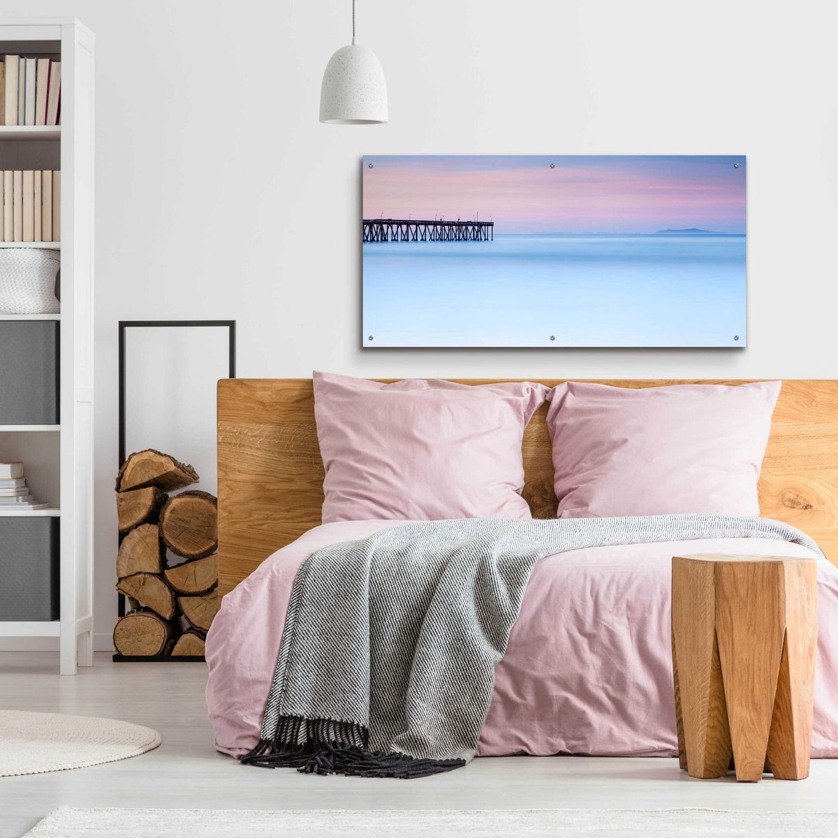 Pier View to The Islands by Chris Moyer - 48x24 acrylic wall art in a room