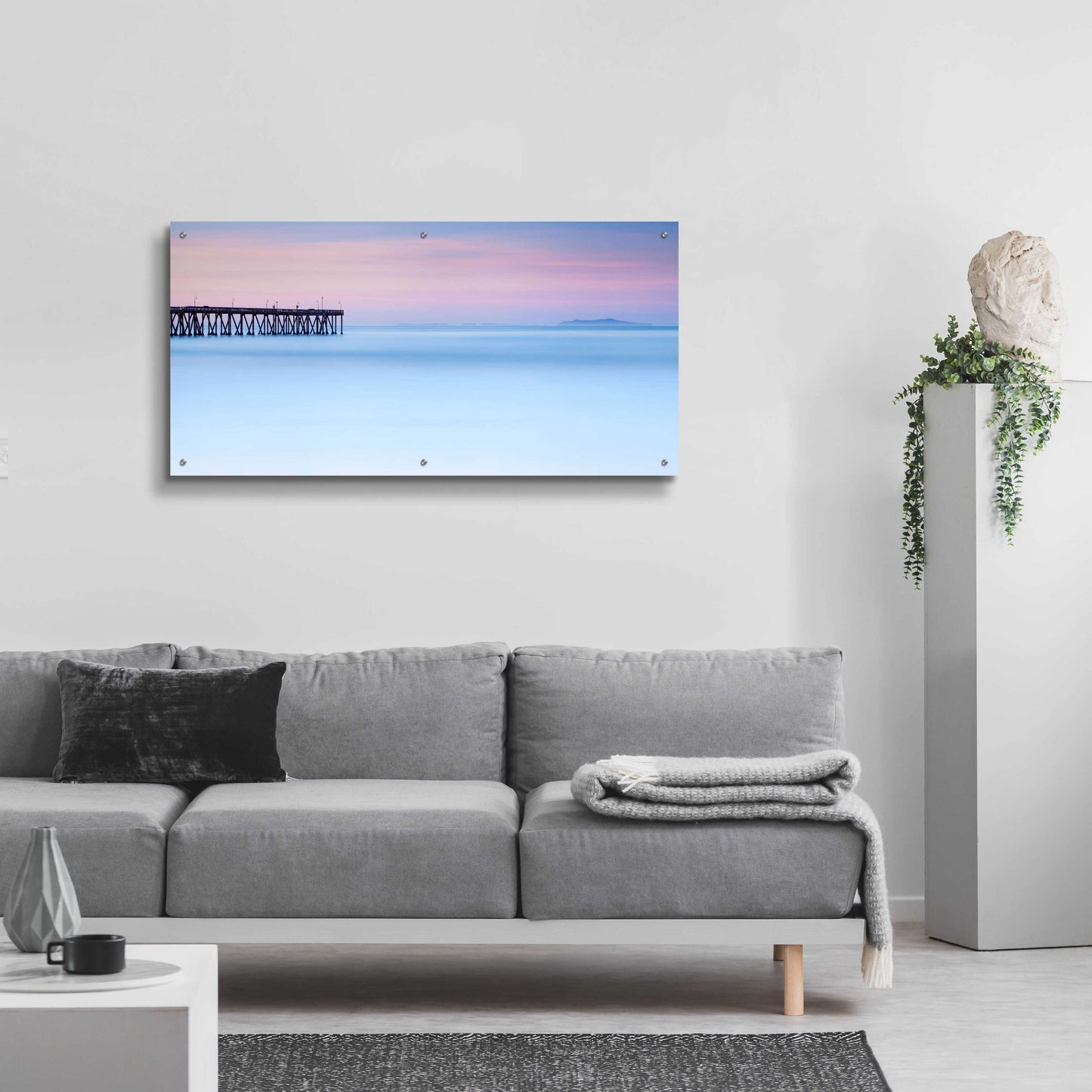 Epic Art 'Pier View to The Islands' by Chris Moyer, Acrylic Glass Wall Art,48x24