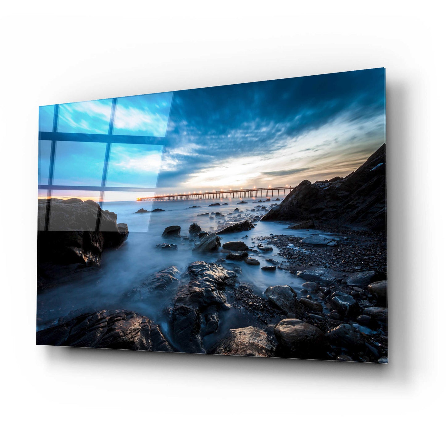 Epic Art 'Bacara Twilight' by Chris Moyer, Acrylic Glass Wall Art,24x16