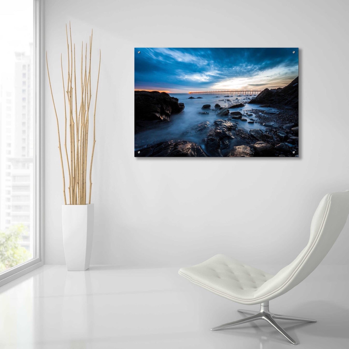 Epic Art 'Bacara Twilight' by Chris Moyer, Acrylic Glass Wall Art,36x24