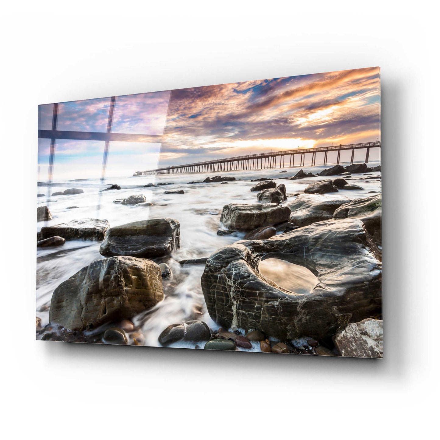 Epic Art 'Goleta Shores' by Chris Moyer, Acrylic Glass Wall Art,24x16