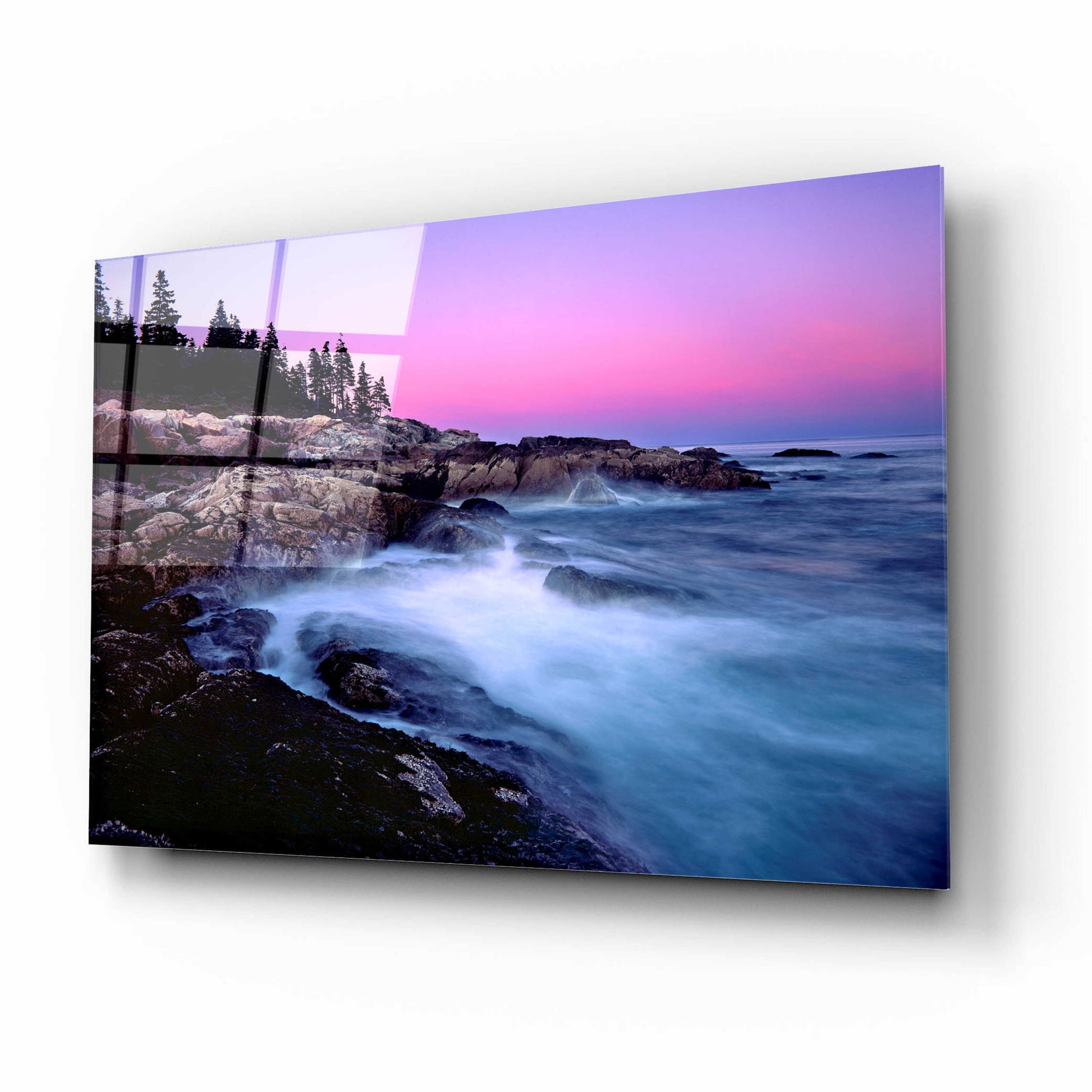 Epic Art 'Acadia Dusk' by Mike Jones, Acrylic Glass Wall Art,16x12