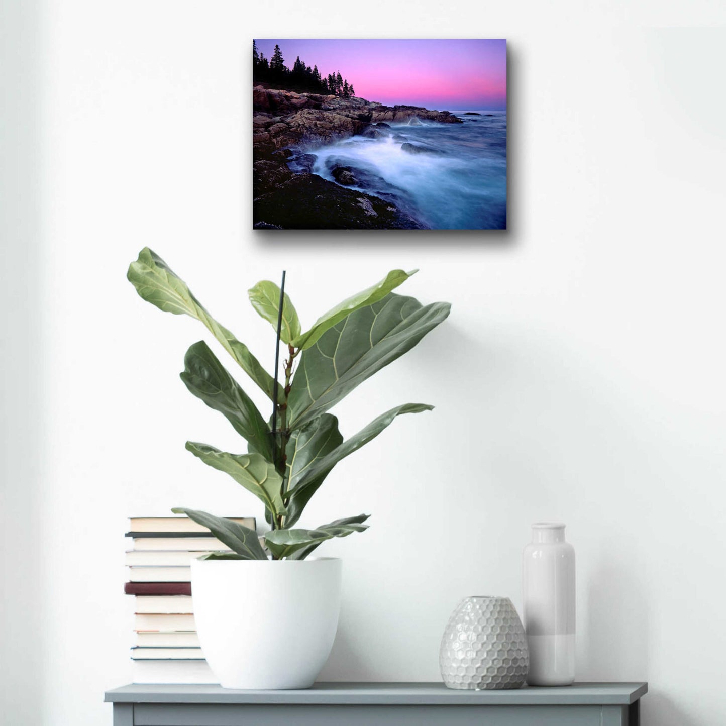 Epic Art 'Acadia Dusk' by Mike Jones, Acrylic Glass Wall Art,16x12