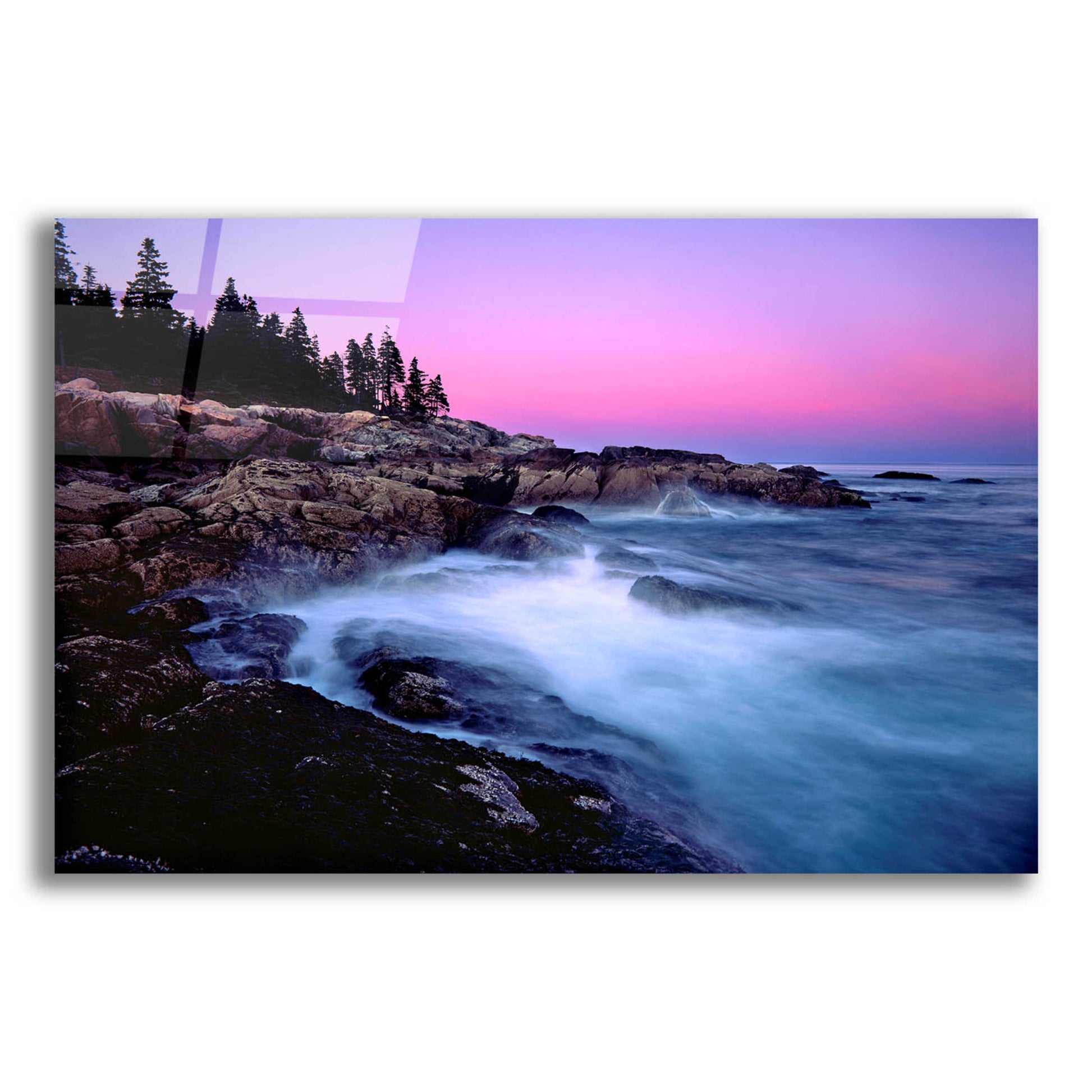 Epic Art 'Acadia Dusk' by Mike Jones, Acrylic Glass Wall Art,16x12