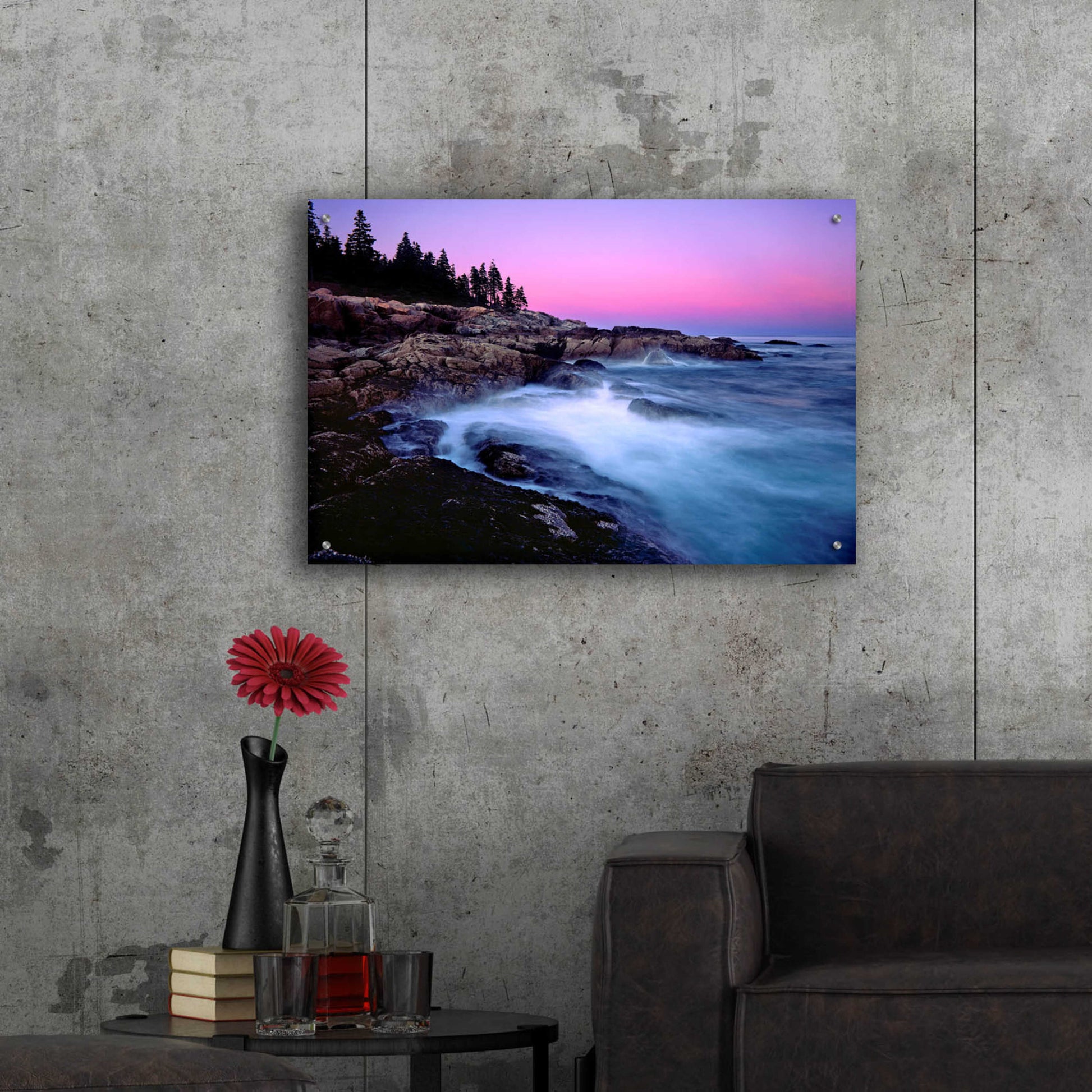 Epic Art 'Acadia Dusk' by Mike Jones, Acrylic Glass Wall Art,36x24