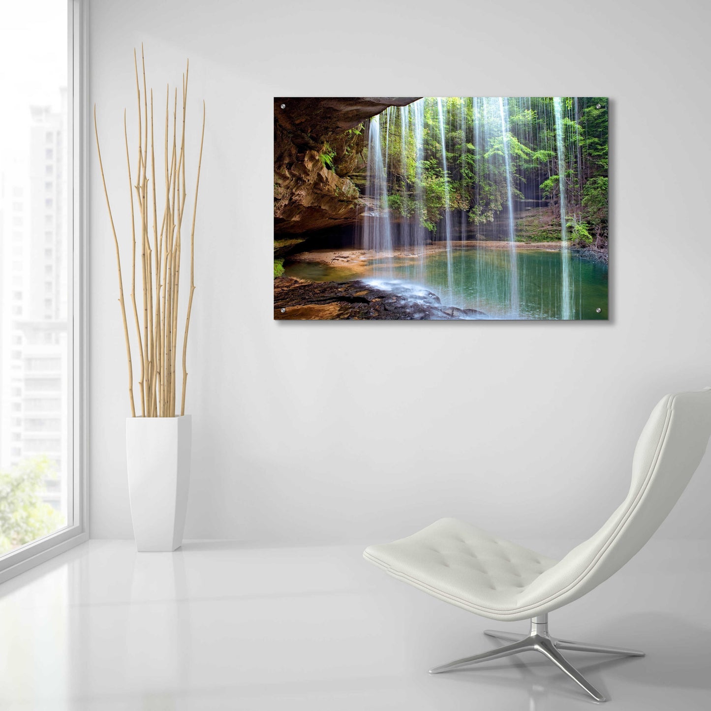 Epic Art 'Alabama Caney Creek Veil' by Mike Jones, Acrylic Glass Wall Art,36x24