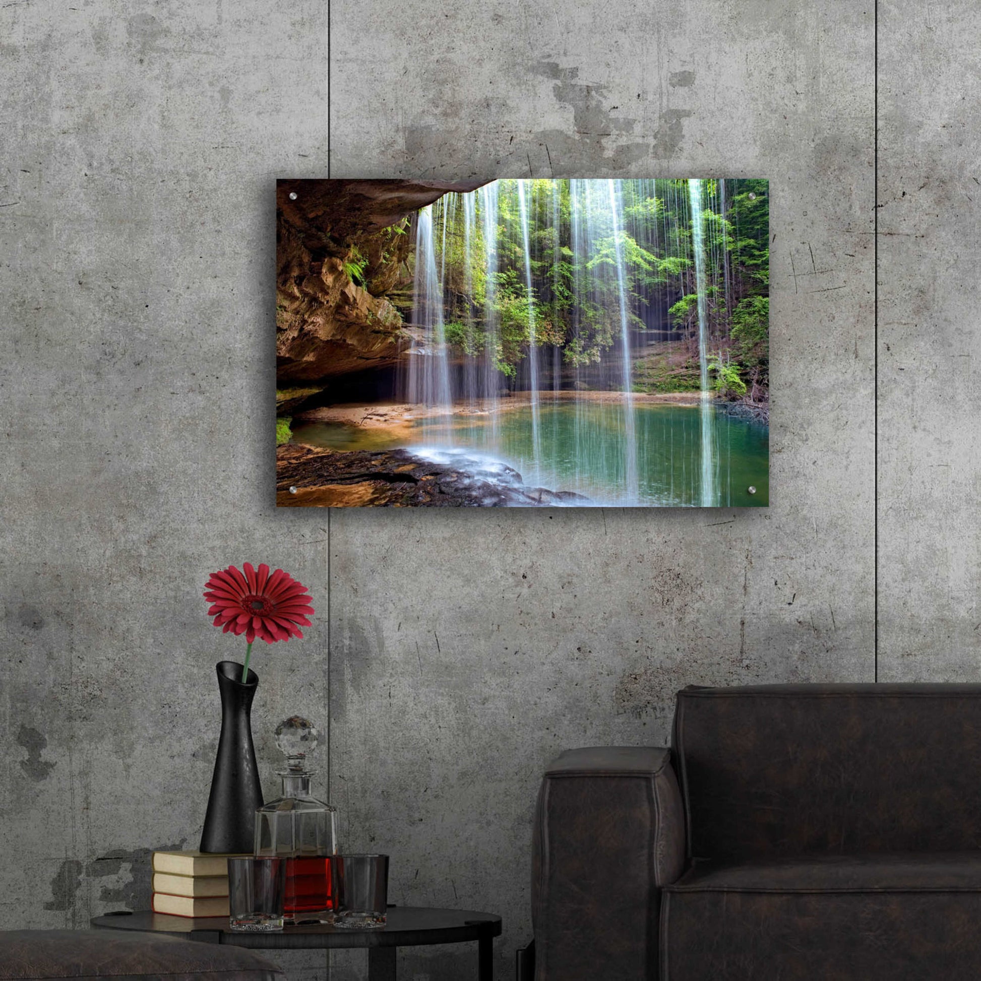 Epic Art 'Alabama Caney Creek Veil' by Mike Jones, Acrylic Glass Wall Art,36x24