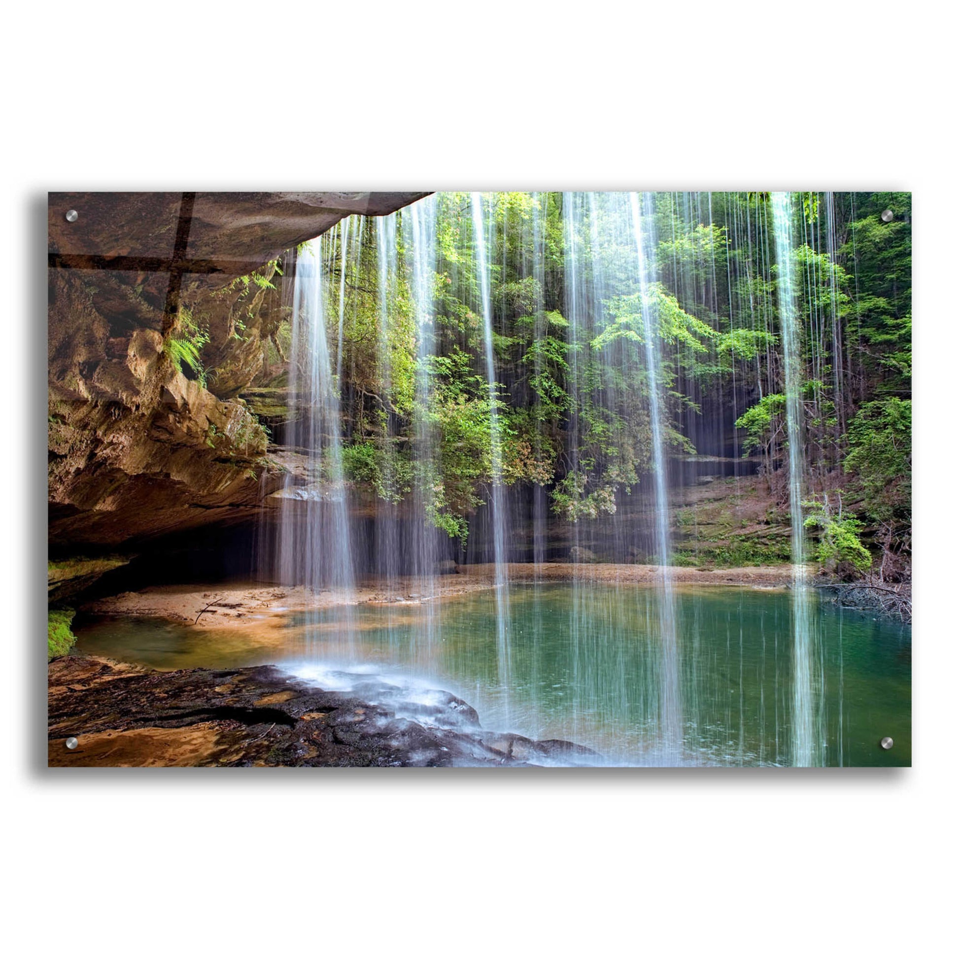 Epic Art 'Alabama Caney Creek Veil' by Mike Jones, Acrylic Glass Wall Art,36x24