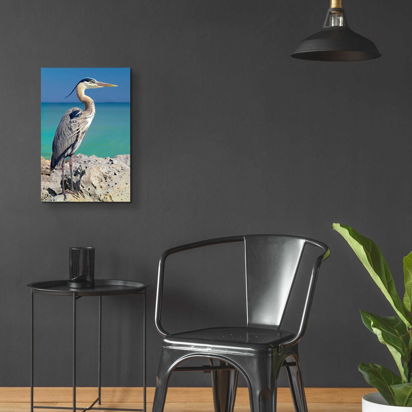 Epic Art 'Blue Heron' by Mike Jones, Acrylic Glass Wall Art,16x24