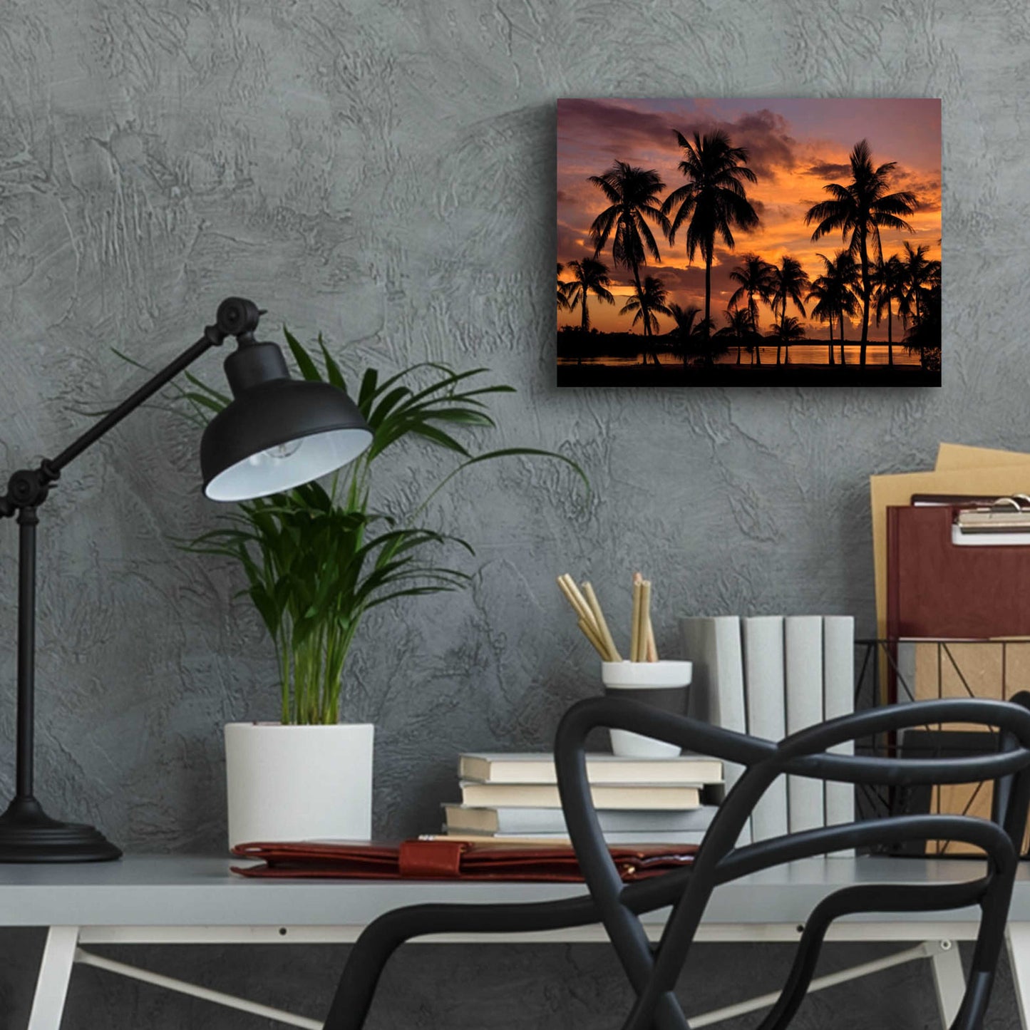 Epic Art 'Marathon Key Sunset' by Mike Jones, Acrylic Glass Wall Art,16x12