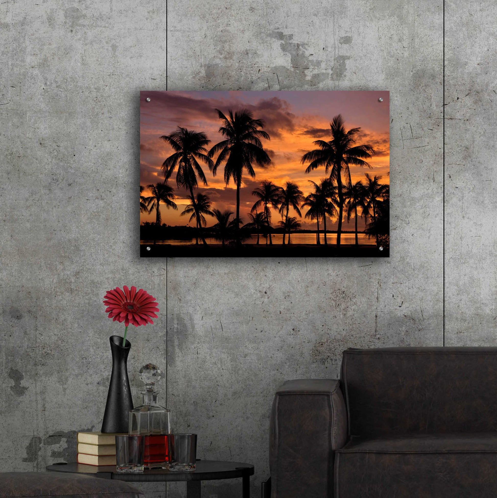 Epic Art 'Marathon Key Sunset' by Mike Jones, Acrylic Glass Wall Art,36x24