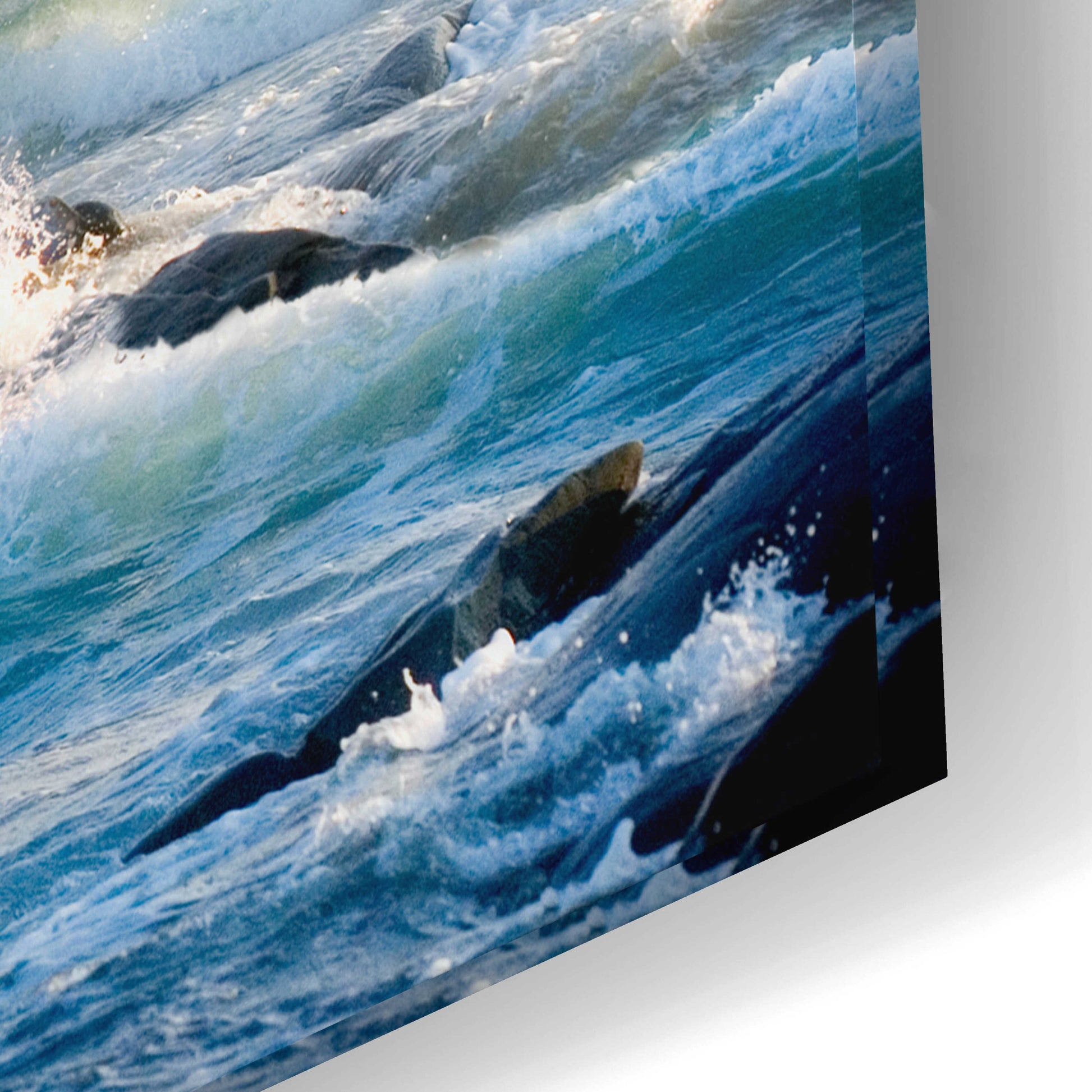 Epic Art 'Newfoundland Sunset Surf' by Mike Jones, Acrylic Glass Wall Art,24x16