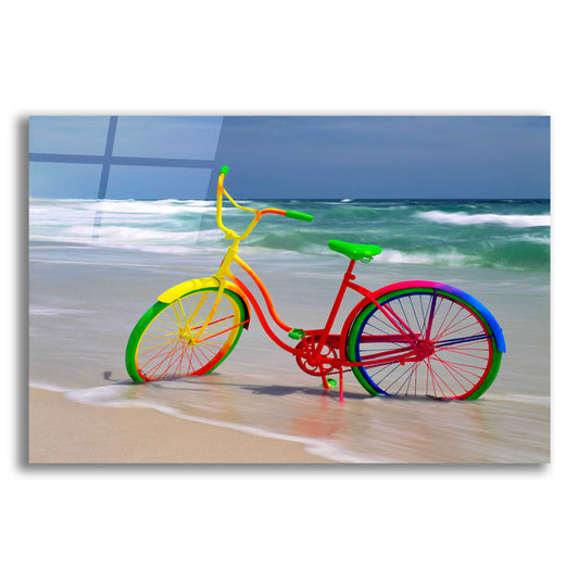 Epic Art 'Rainbow Bike' by Mike Jones, Acrylic Glass Wall Art