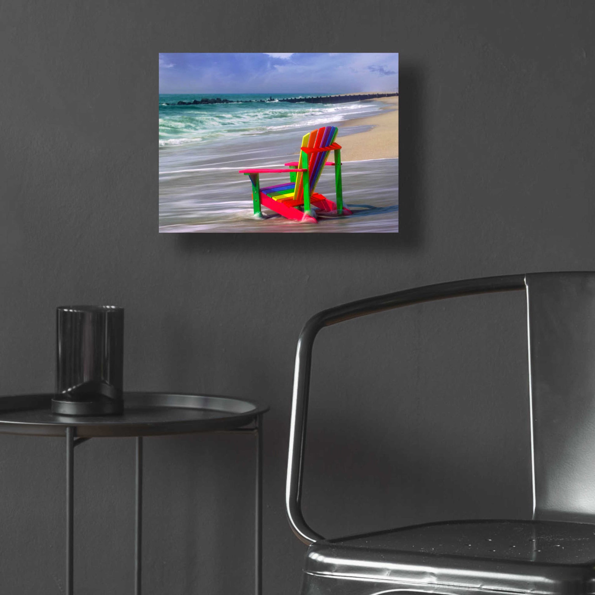 Epic Art 'Rainbow Chair' by Mike Jones, Acrylic Glass Wall Art,16x12