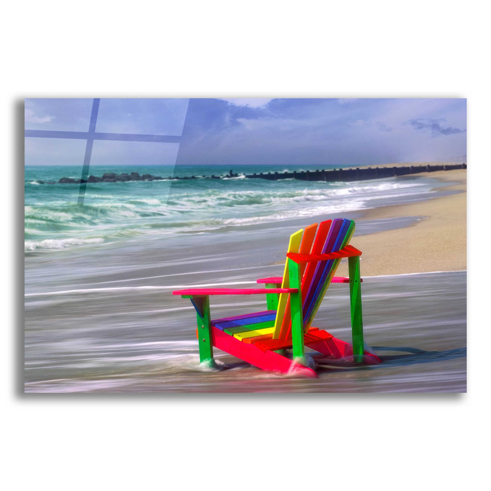 Epic Art 'Rainbow Chair' by Mike Jones, Acrylic Glass Wall Art,16x12