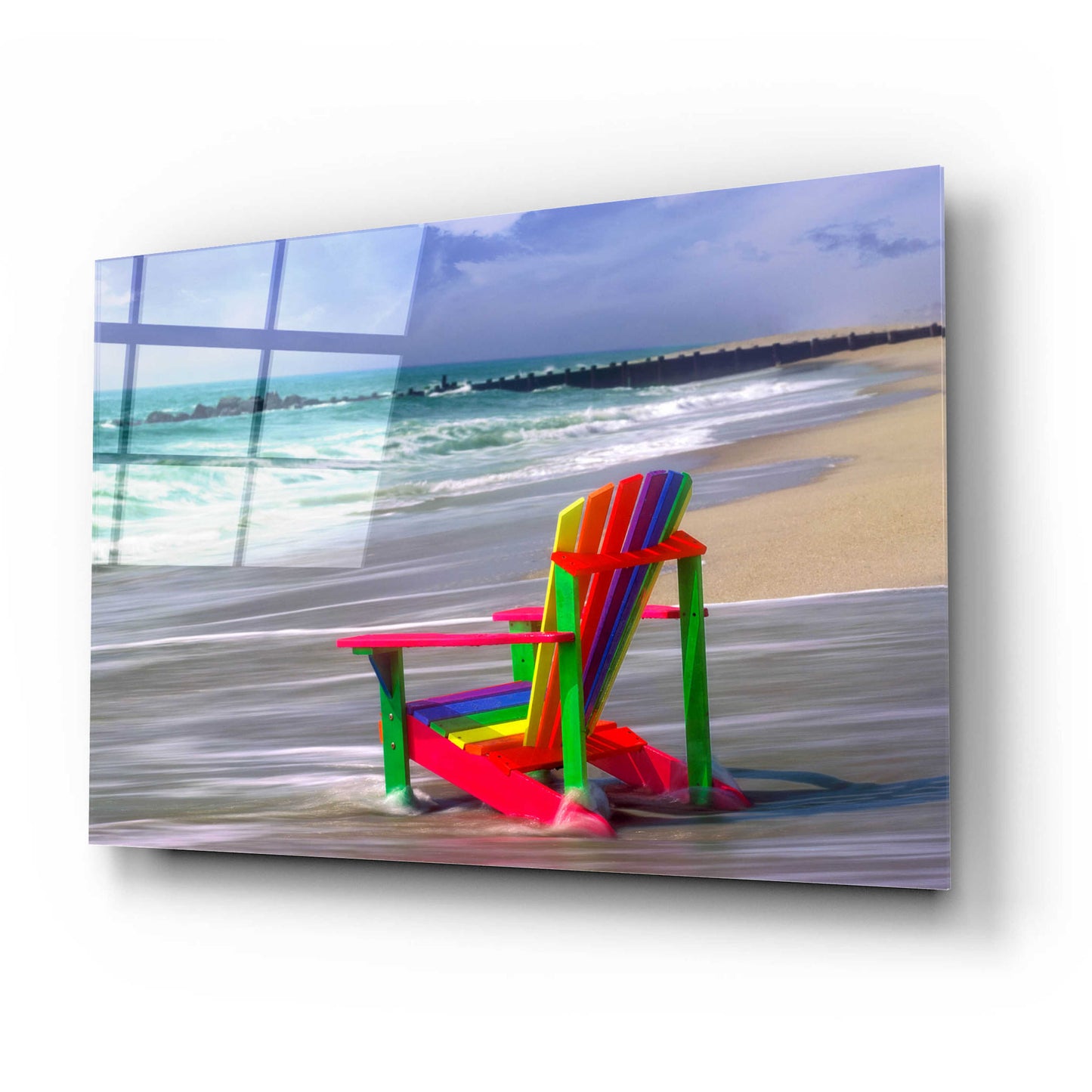 Epic Art 'Rainbow Chair' by Mike Jones, Acrylic Glass Wall Art,24x16