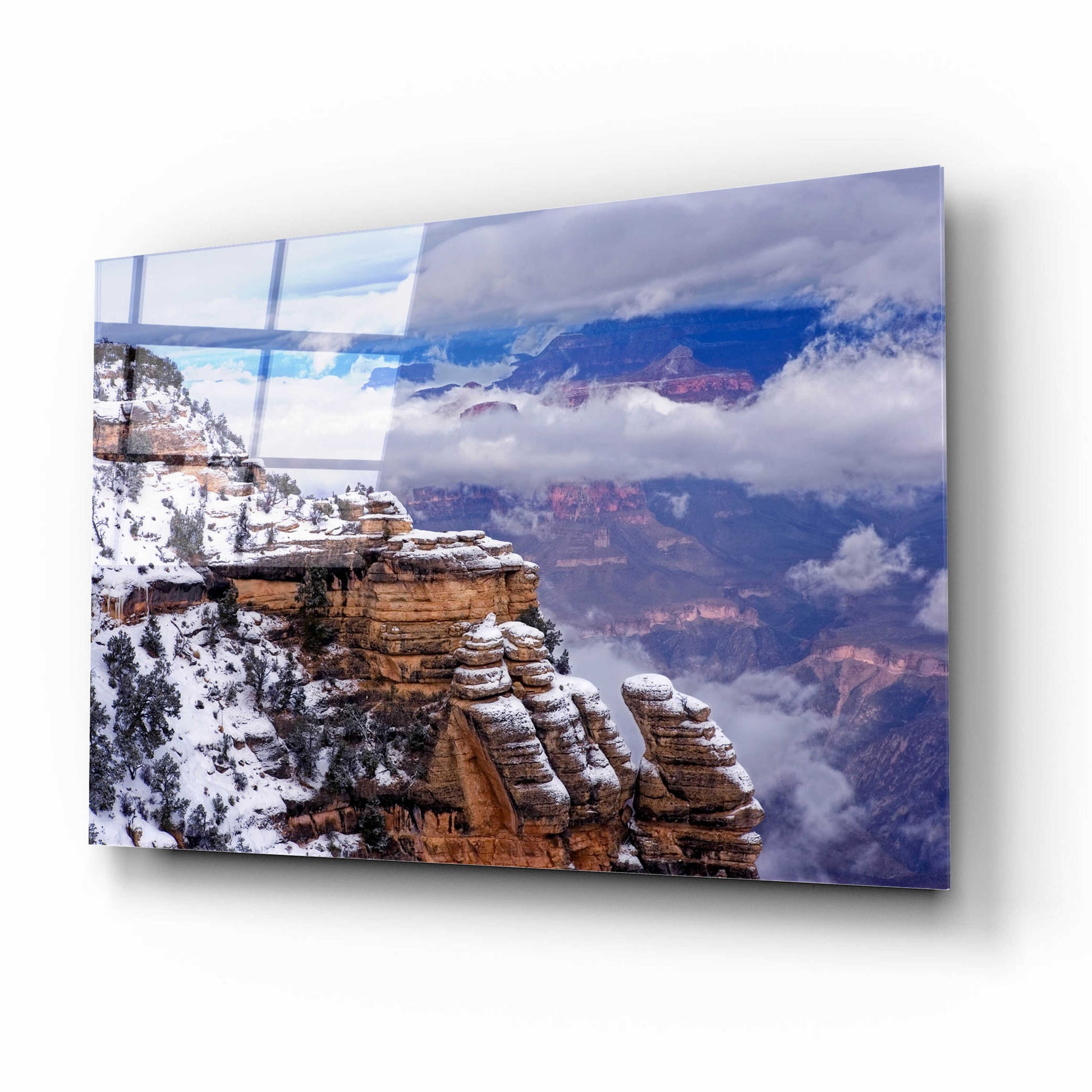 Epic Art 'Storm Clouds Mather Point' by Mike Jones, Acrylic Glass Wall Art,16x12