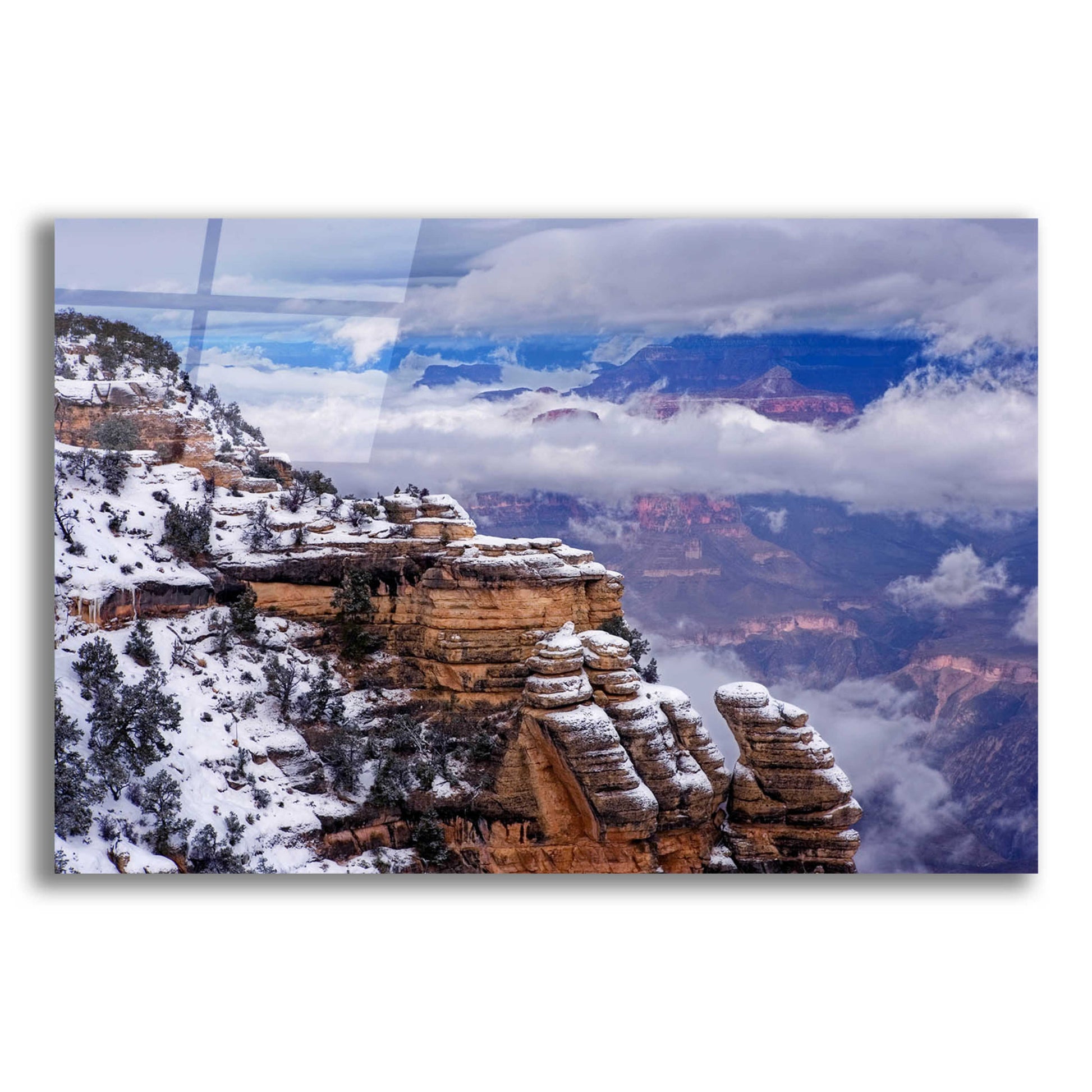 Epic Art 'Storm Clouds Mather Point' by Mike Jones, Acrylic Glass Wall Art,16x12