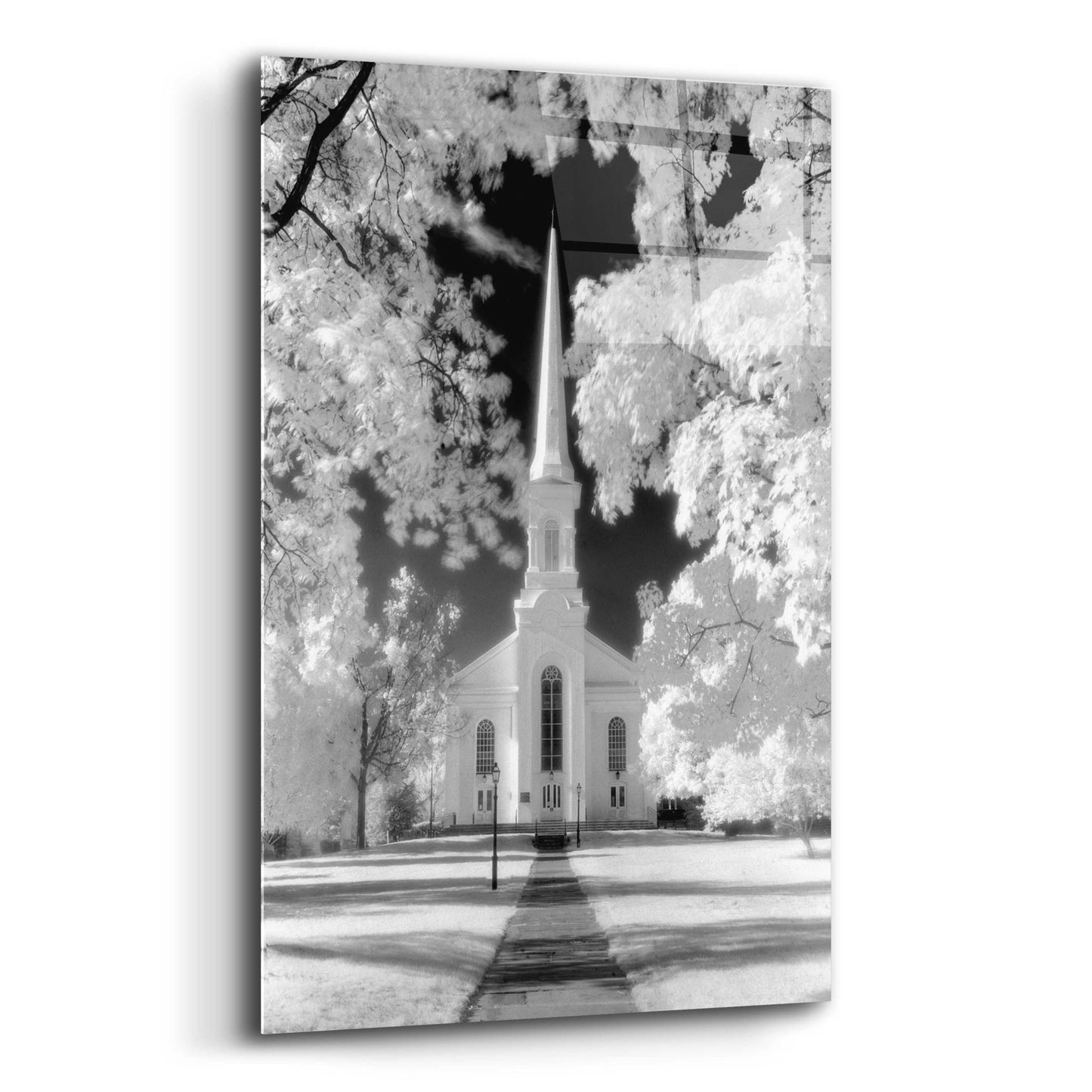 Epic Art 'Westfield Church Infrared' by Mike Jones, Acrylic Glass Wall Art,12x16