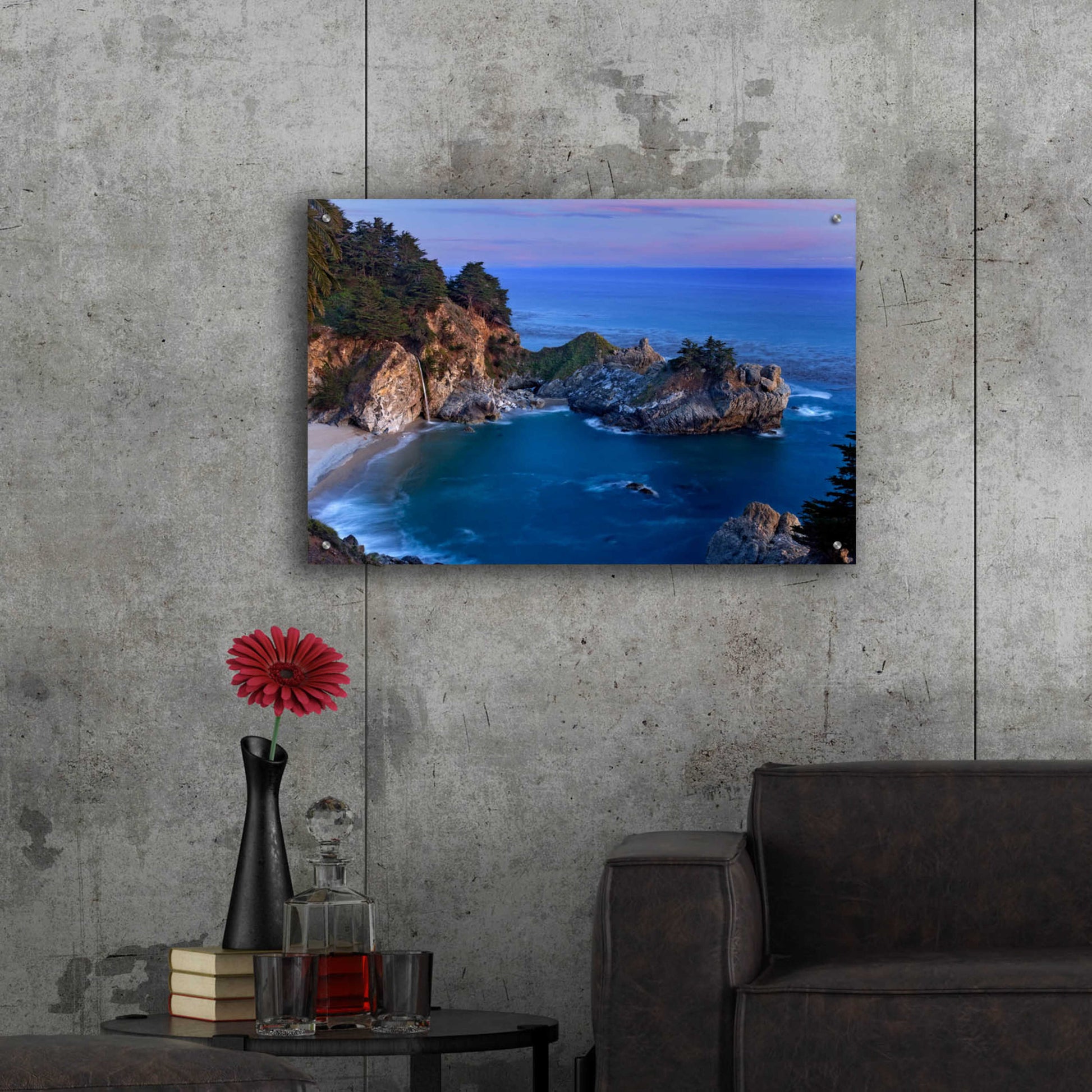 Epic Art 'Big Sur McWay Falls' by Mike Jones, Acrylic Glass Wall Art,36x24