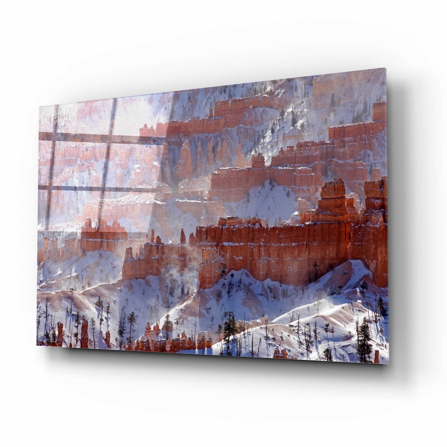 Epic Art 'Bryce Telephoto Snow' by Mike Jones, Acrylic Glass Wall Art,16x12