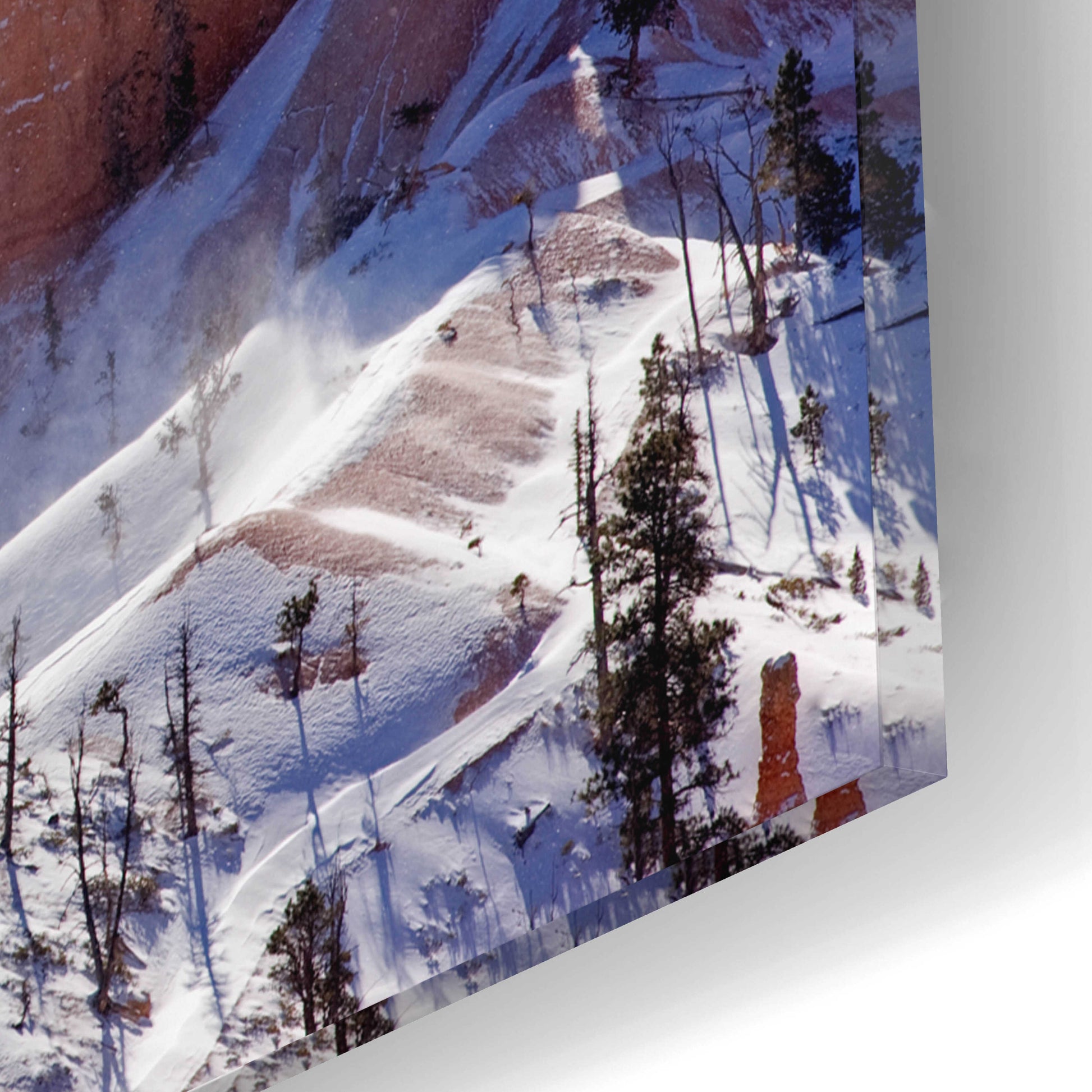 Epic Art 'Bryce Telephoto Snow' by Mike Jones, Acrylic Glass Wall Art,16x12